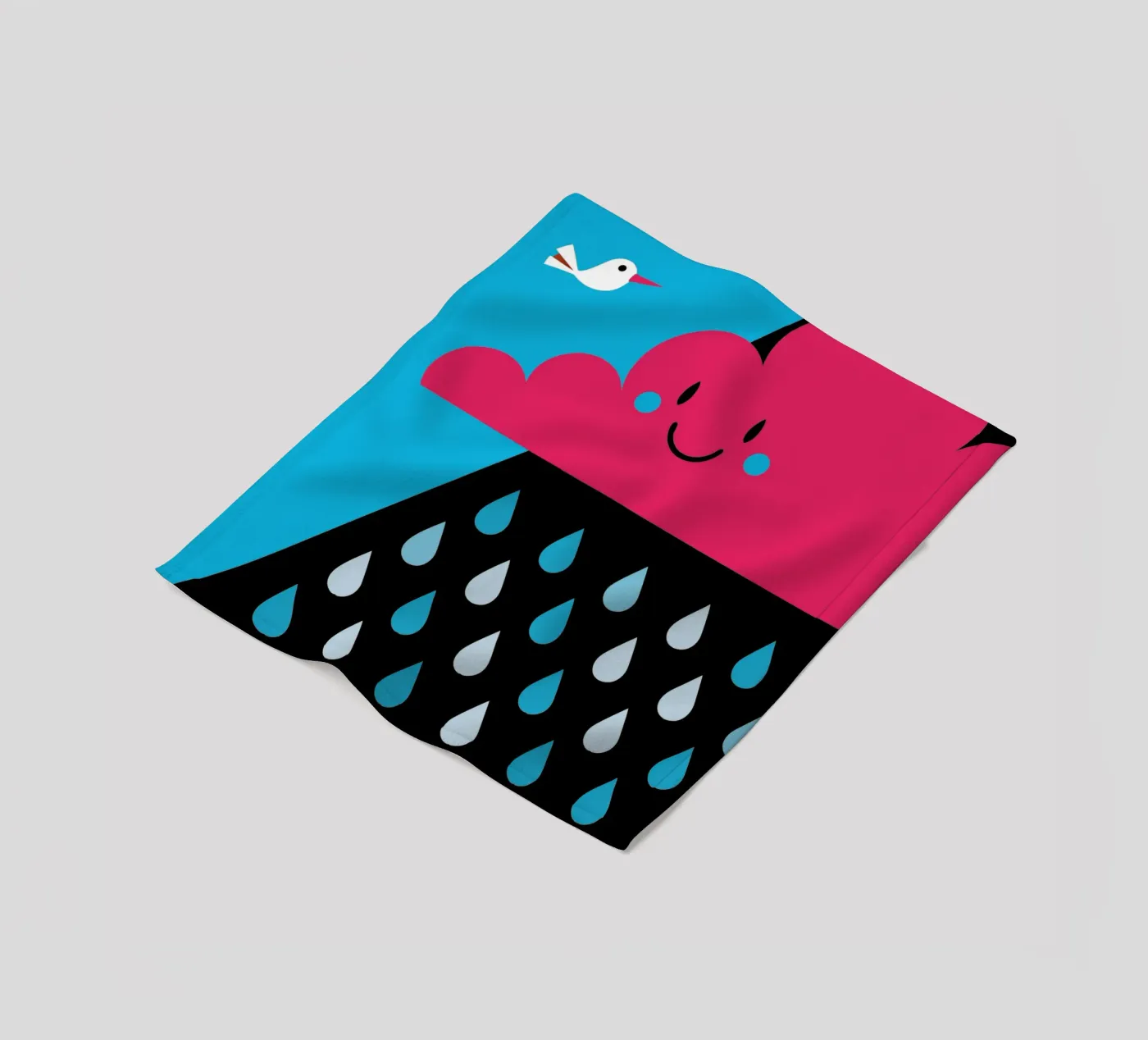 Rain Clouds fleece blanket by LOOK DIFFERENT