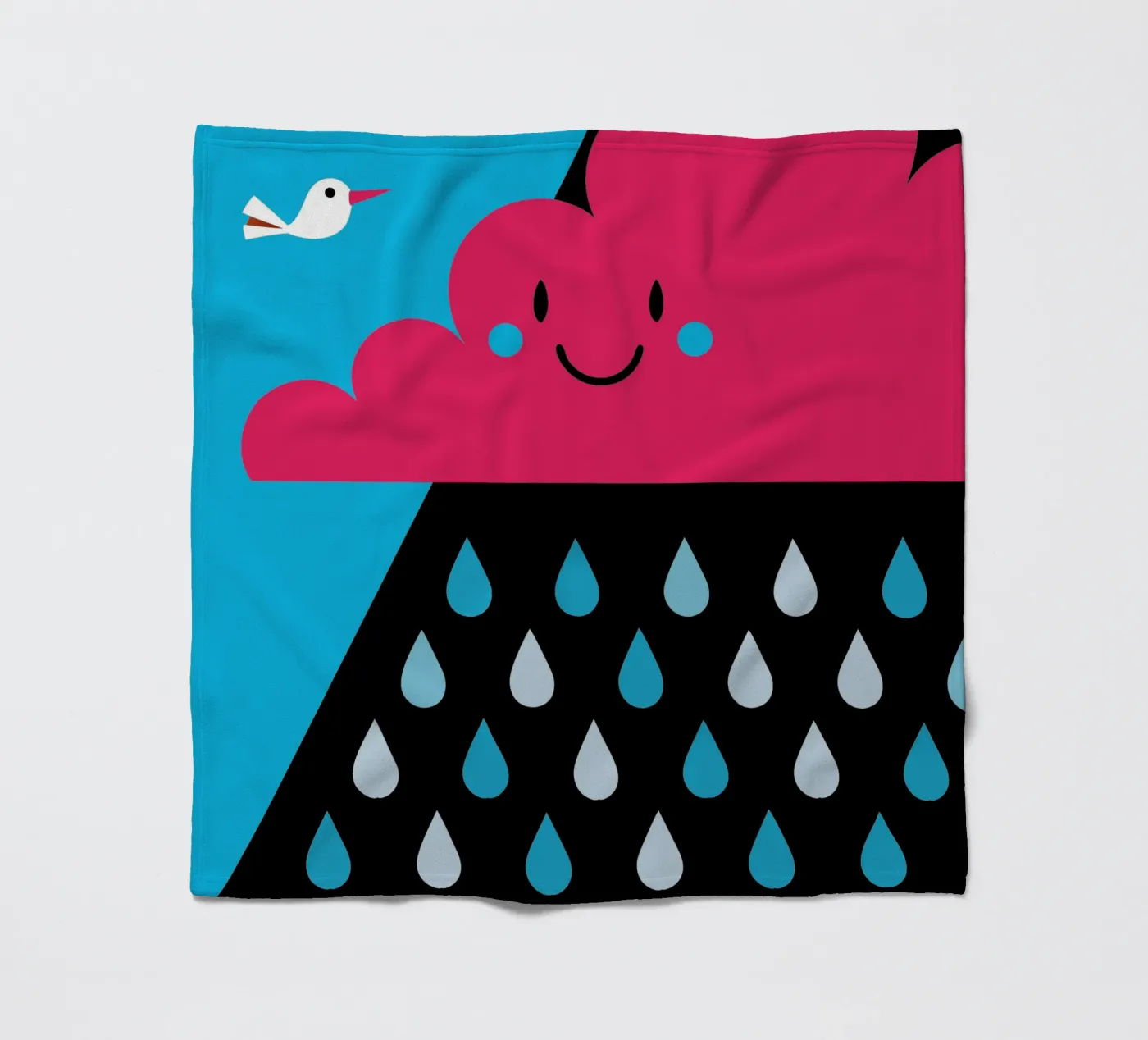 Rain Clouds fleece blanket by LOOK DIFFERENT