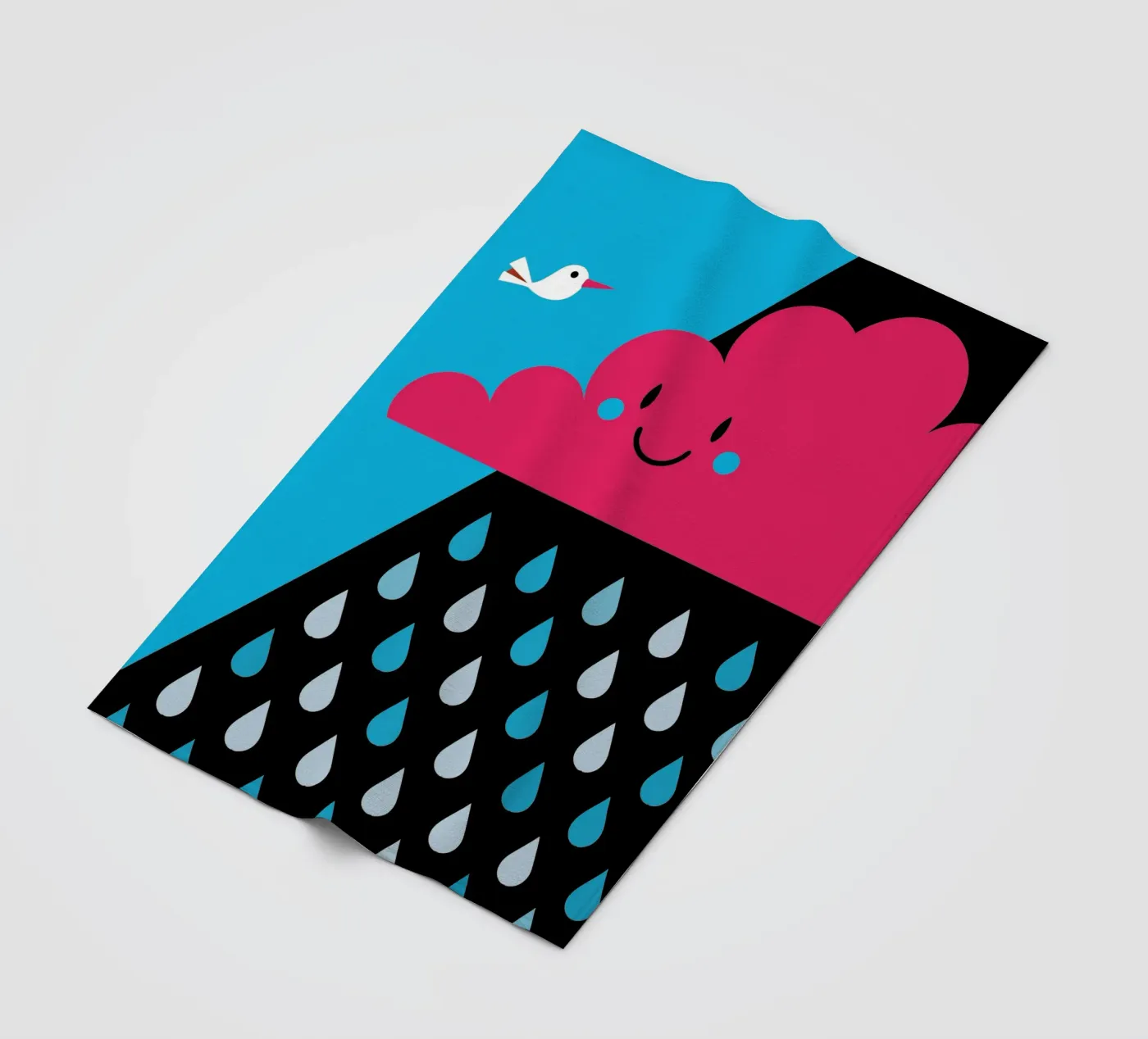 Rain Clouds fleece blanket by LOOK DIFFERENT