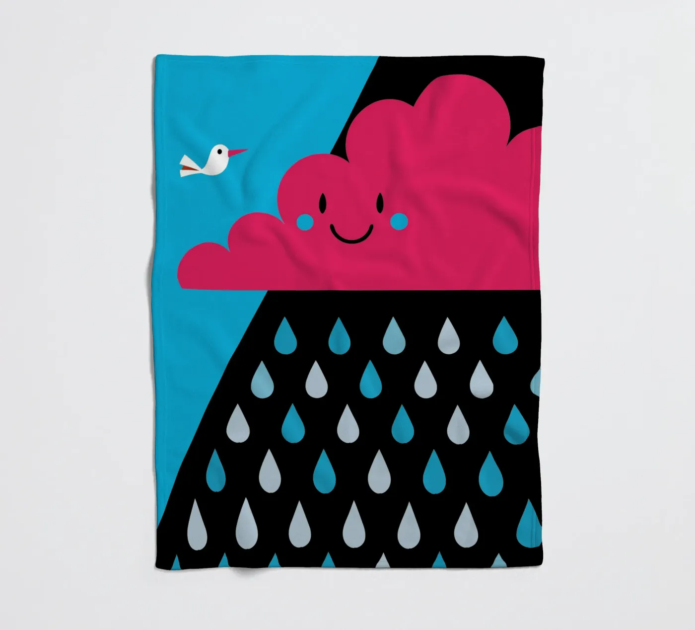 Rain Clouds fleece blanket by LOOK DIFFERENT