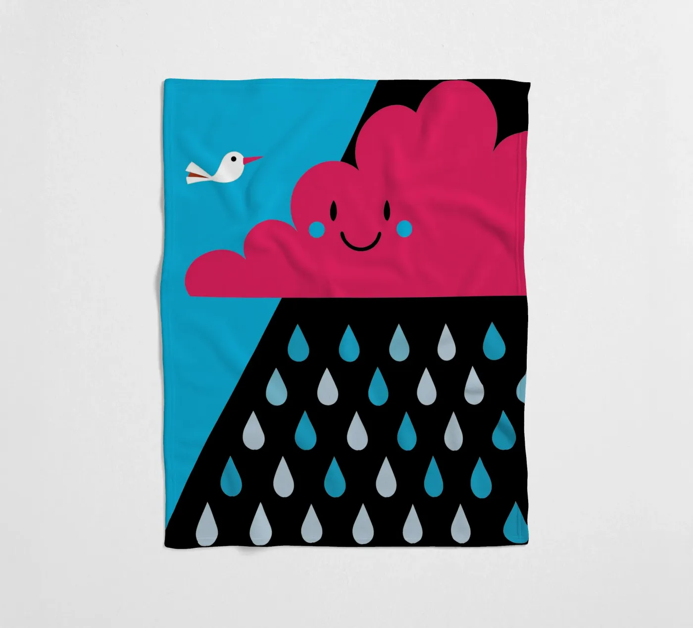 Rain Clouds fleece blanket by LOOK DIFFERENT