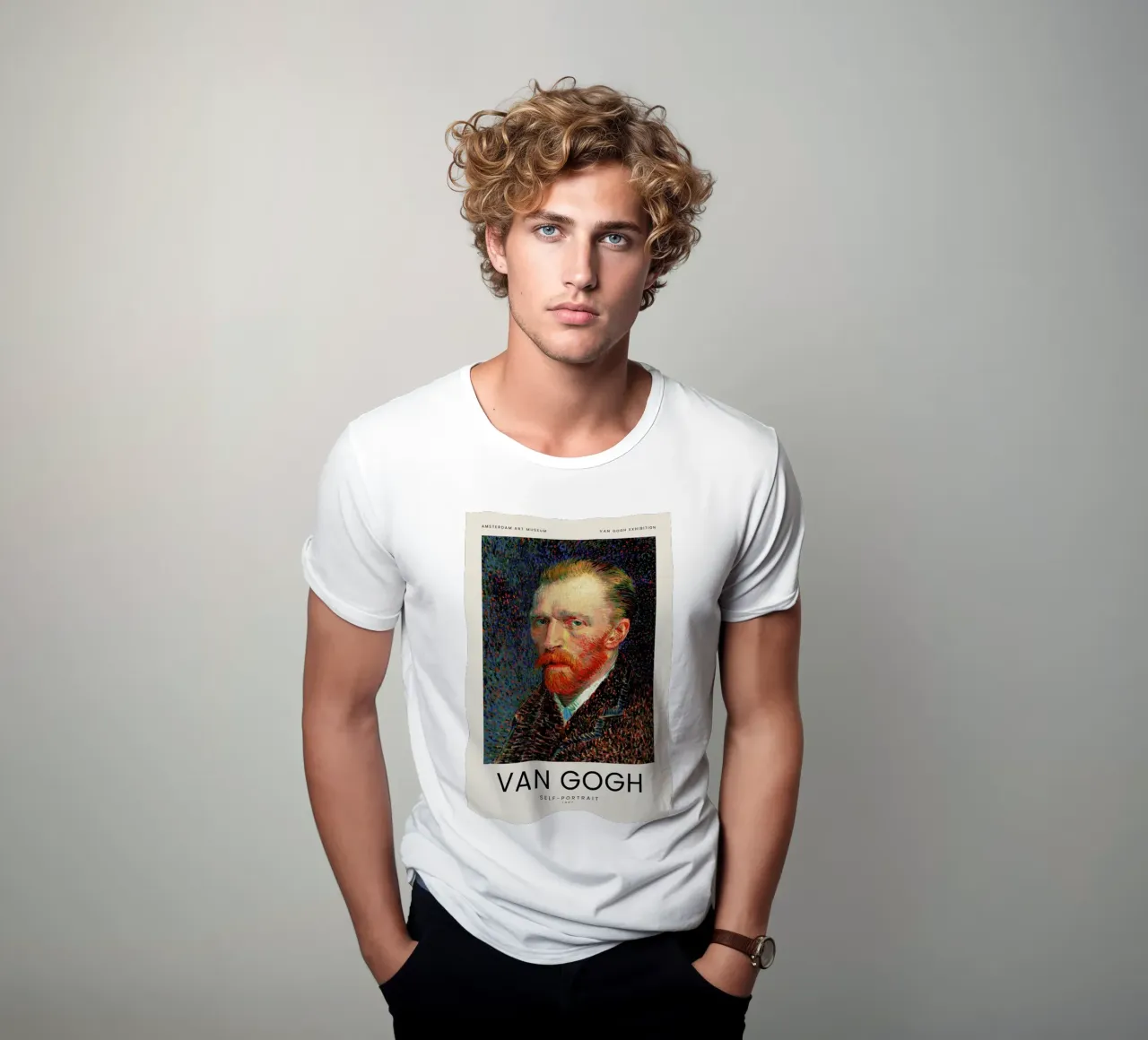 van Gogh - Self-Portrait t-shirt da Vintage by JUNIQE