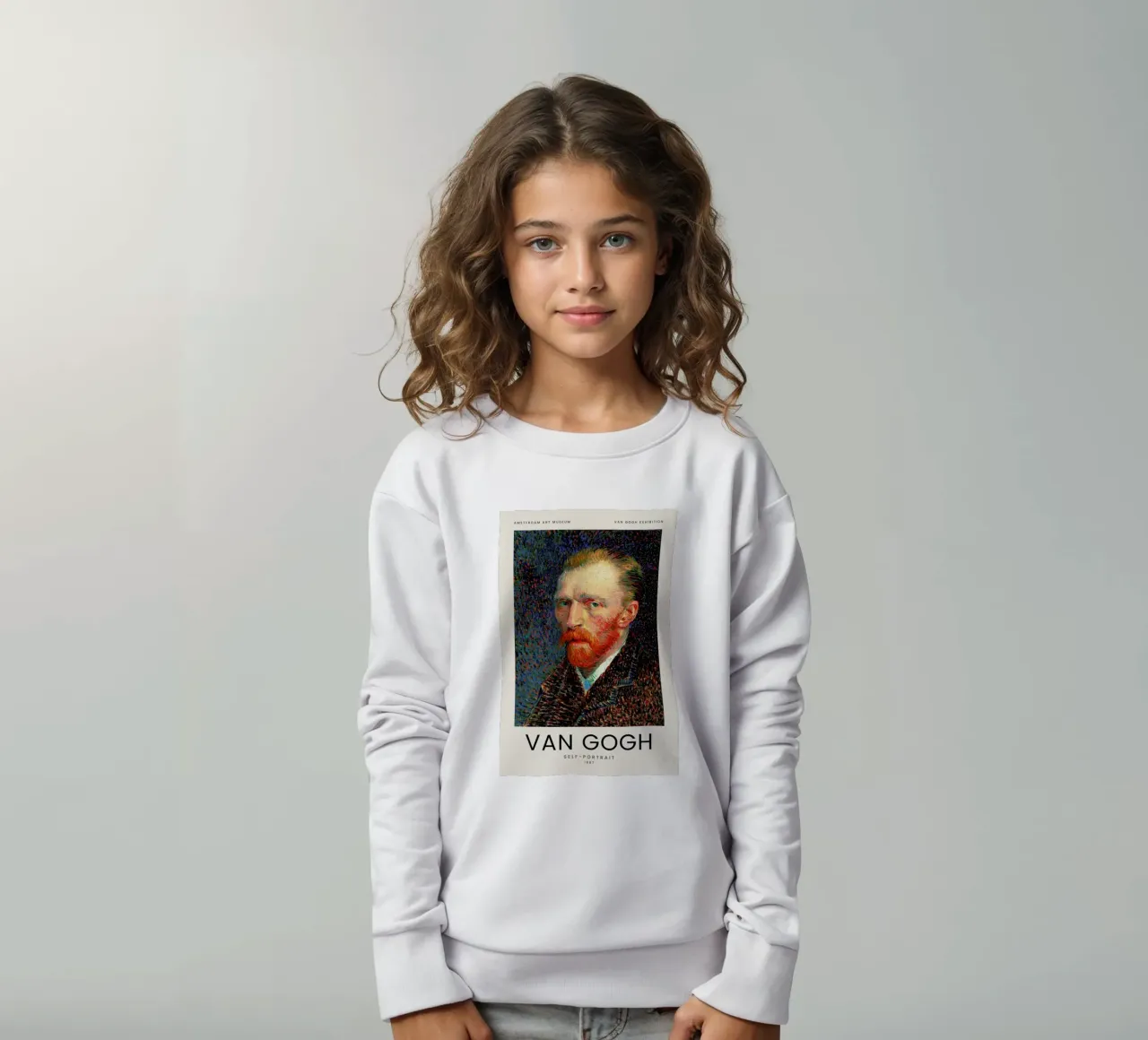 van Gogh - Self-Portrait felpa bambino da Vintage by JUNIQE