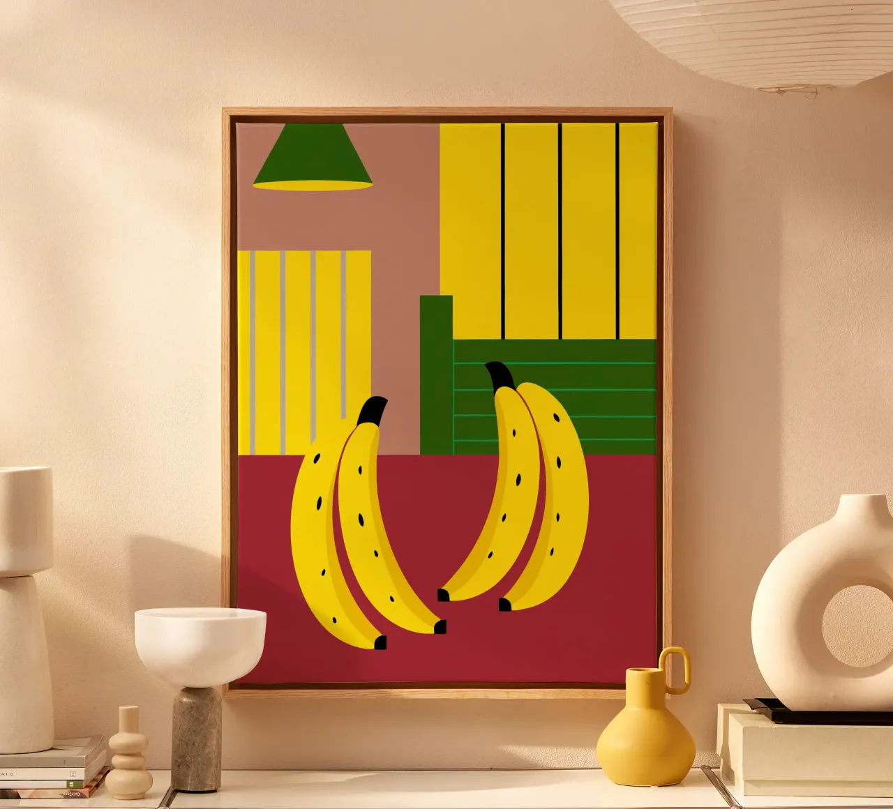 Banana Frutta tela con Cornice a cassetta da LOOK DIFFERENT