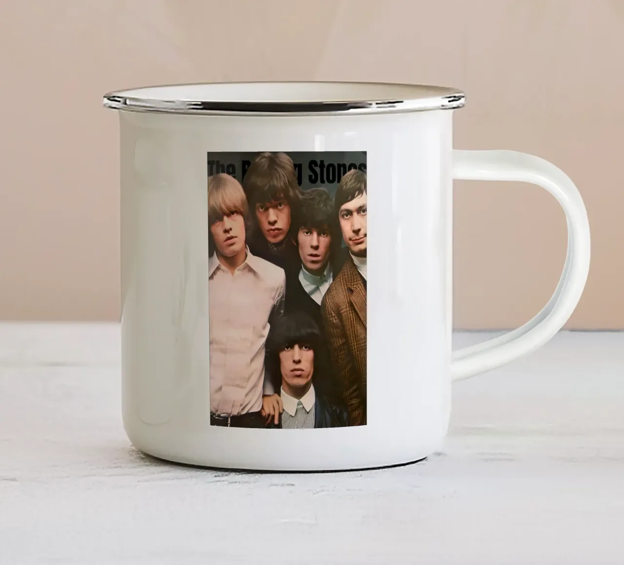 The Rolling Stones 90s tazza in smalto da Low poly art