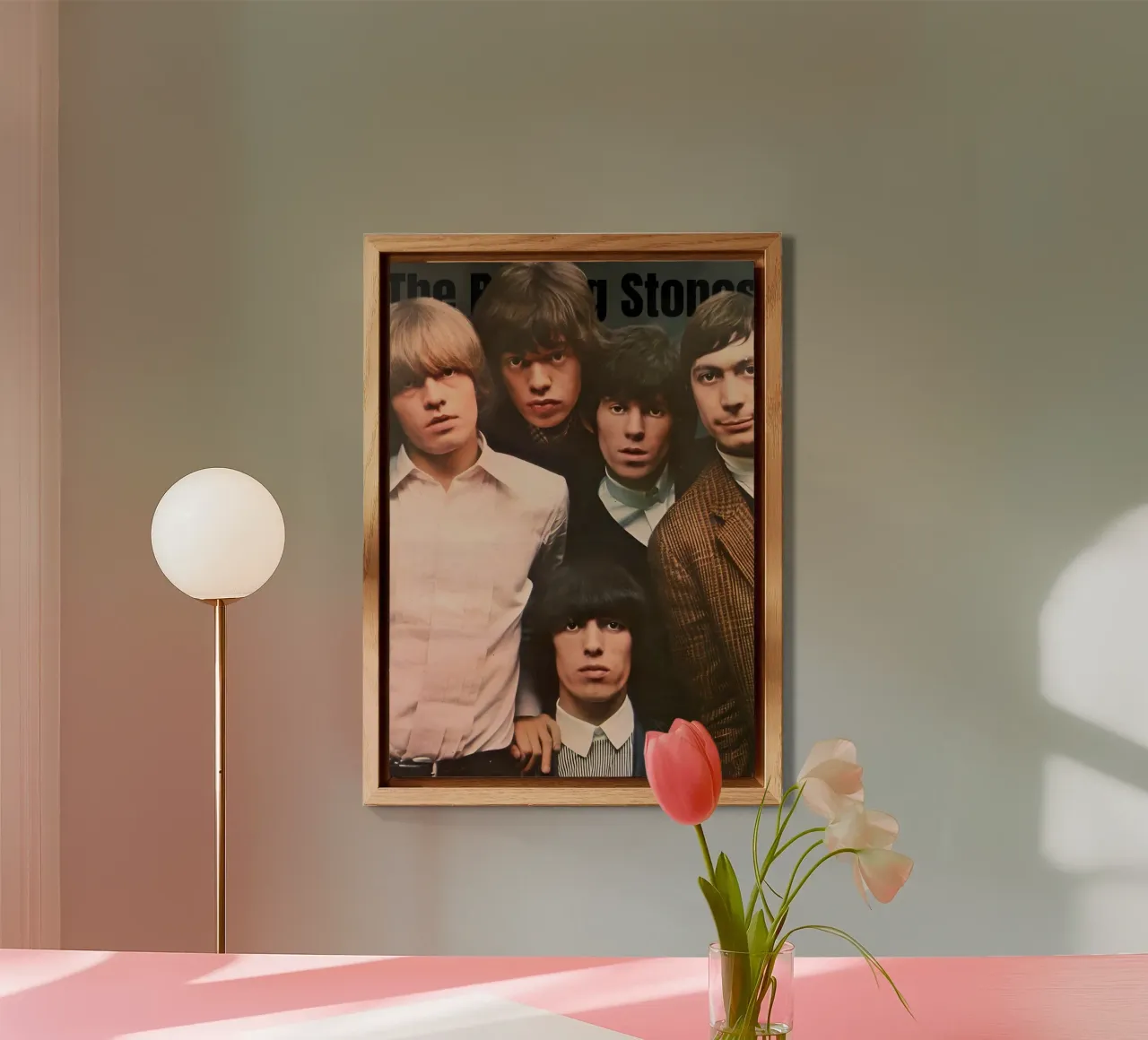 The Rolling Stones 90s alluminio dibond da Low poly art