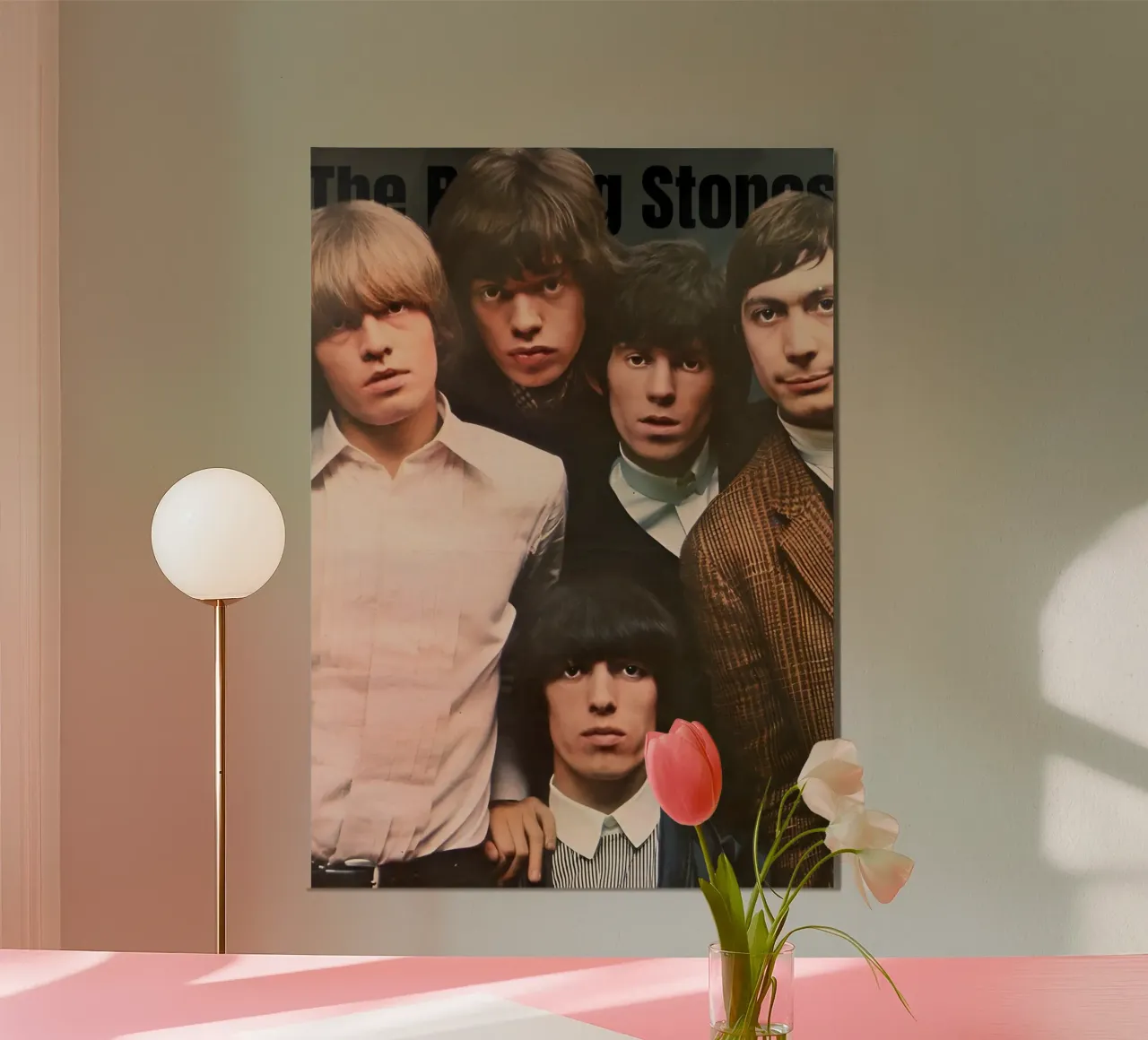 The Rolling Stones 90s alluminio dibond da Low poly art