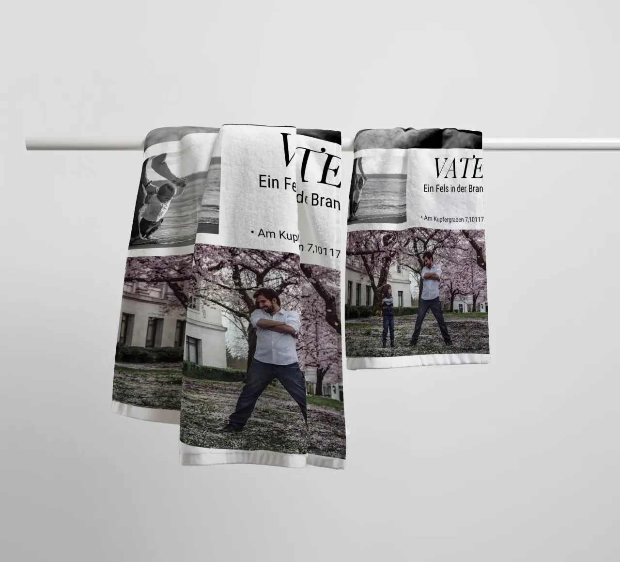 Personalized Photo with Dad towel by NEWEST CUSTOM SHOP