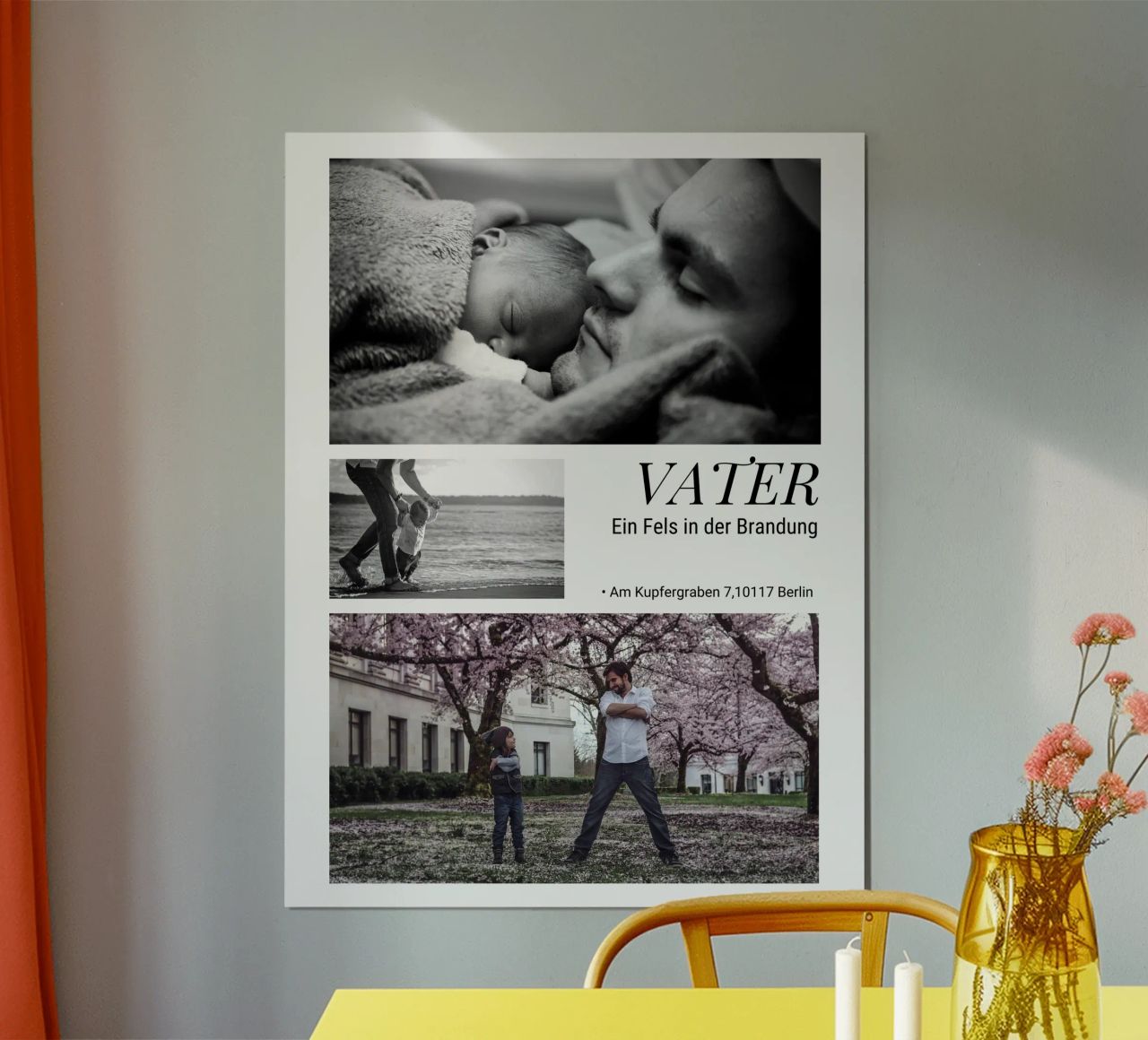 Personalisiertes Foto mit Papa Poster von NEWEST CUSTOM SHOP