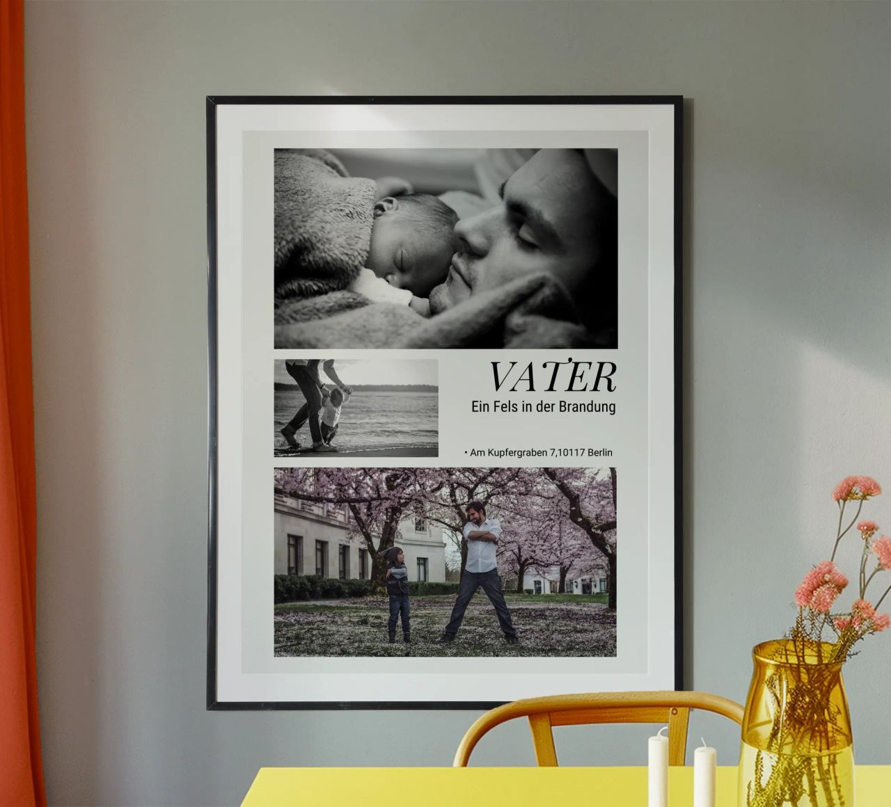 Personalisiertes Foto mit Papa Poster von NEWEST CUSTOM SHOP