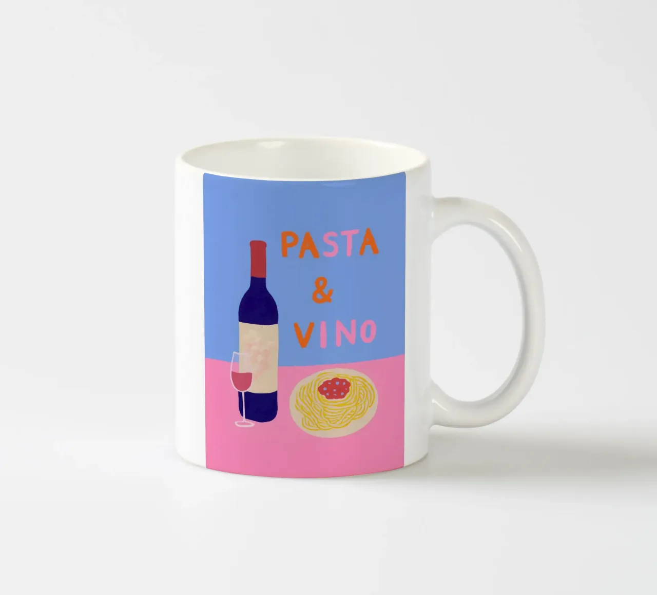 Spagetti & Vino Flair tazza in ceramica da Carinaprint