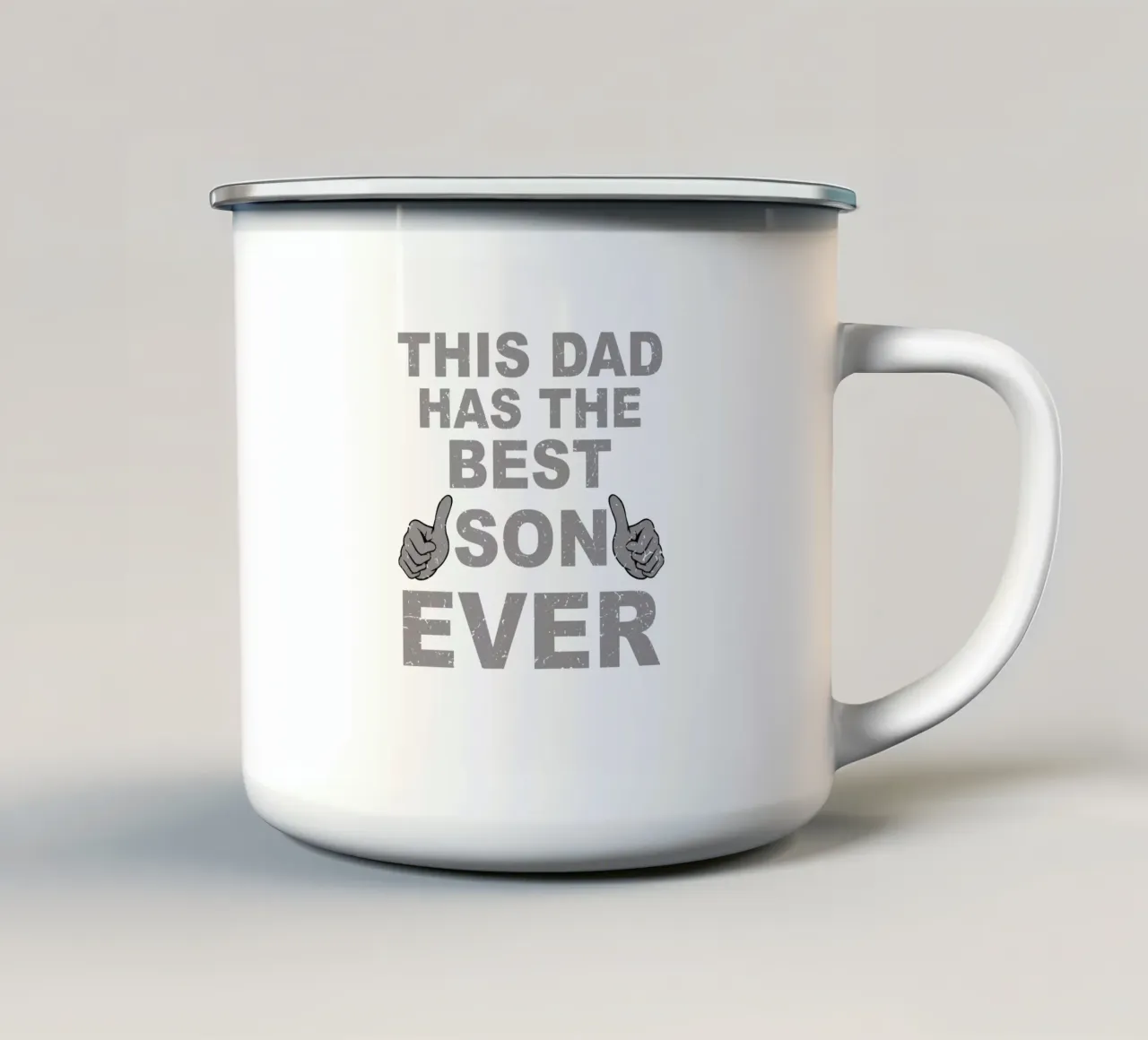 THIS DAD HAS THE BEST SON EVER tazza in smalto da edsonramosart