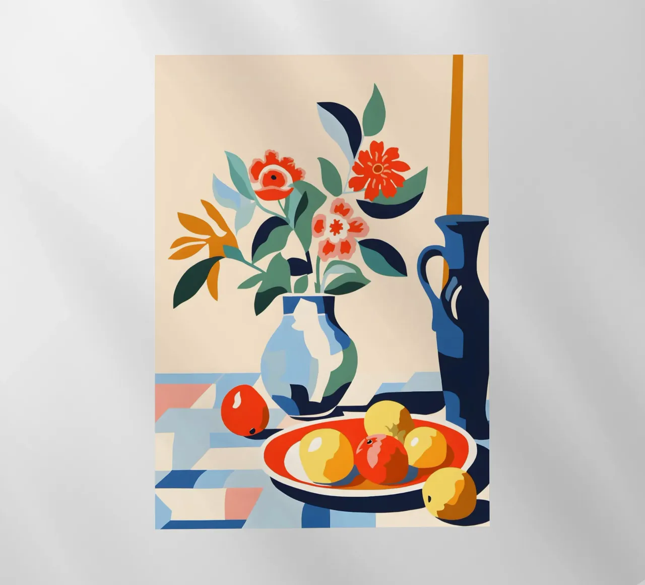 Vase a flowers and plate a fruits pellicola backlit da LisaArtes