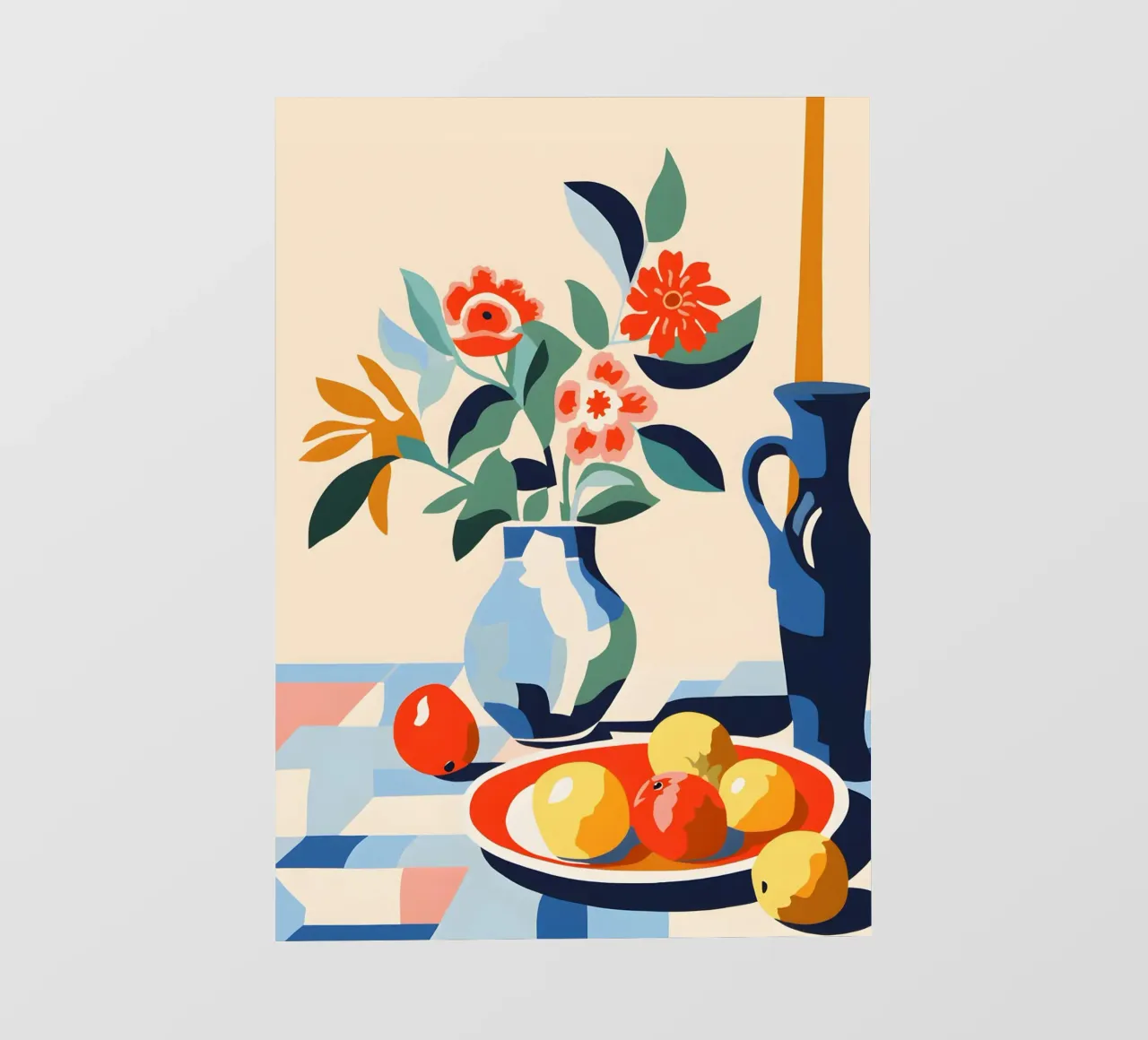 Vase a flowers and plate a fruits pellicola backlit da LisaArtes