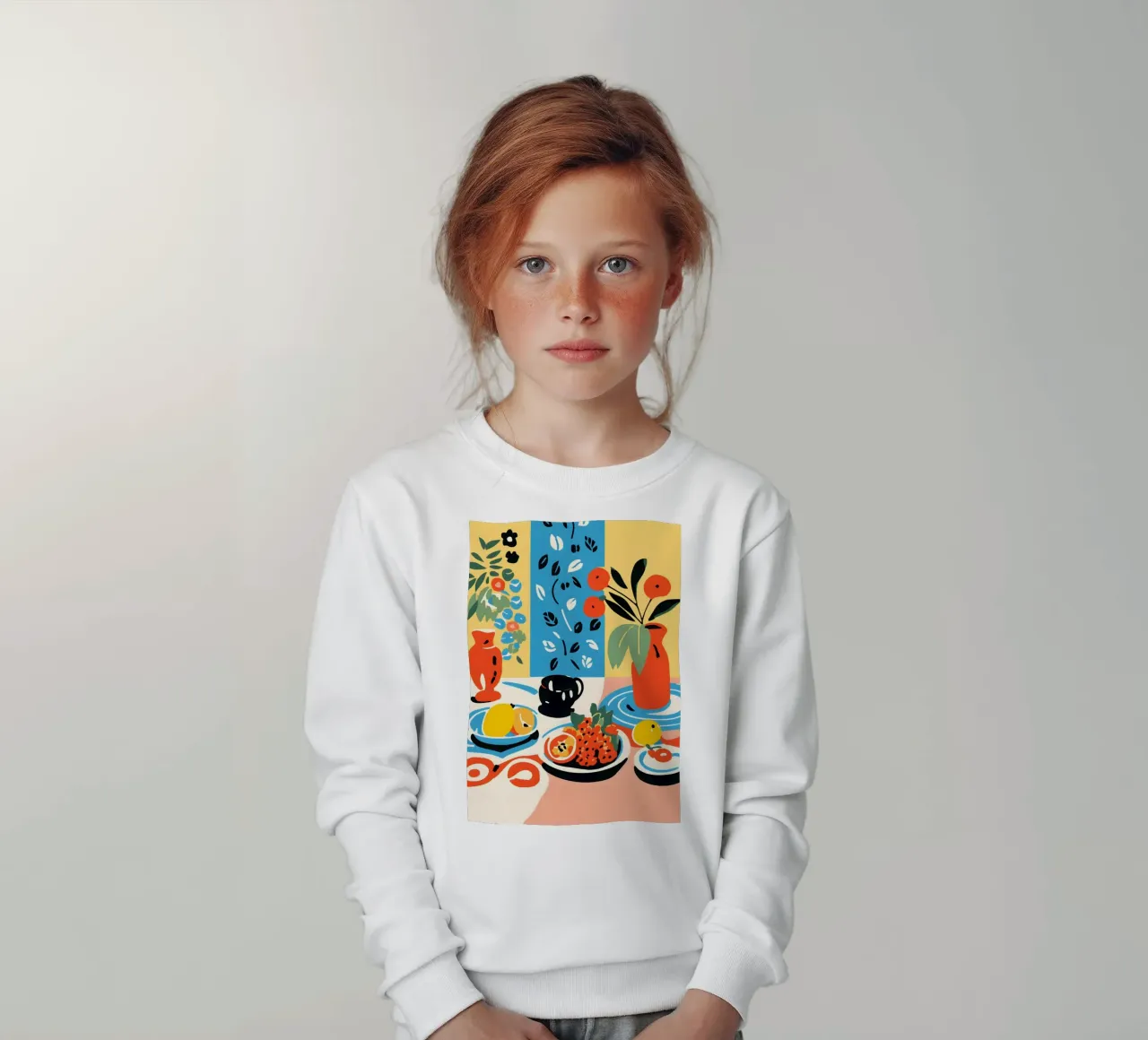 Fruits and vases kids sweatshirt by LisaArtes