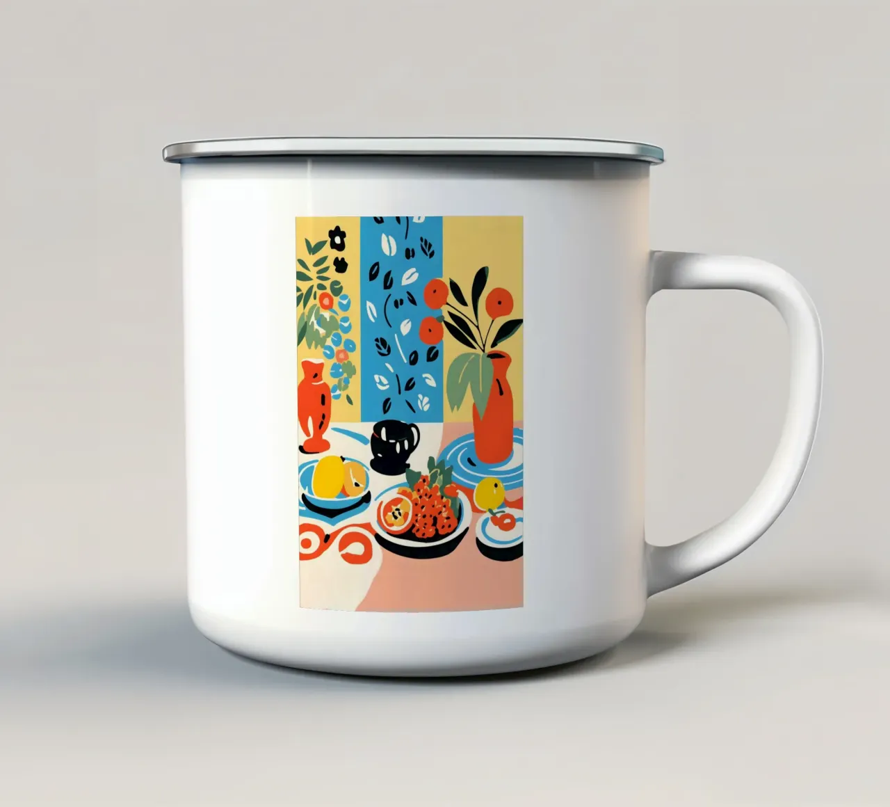 Fruits and vases tazza in smalto da LisaArtes