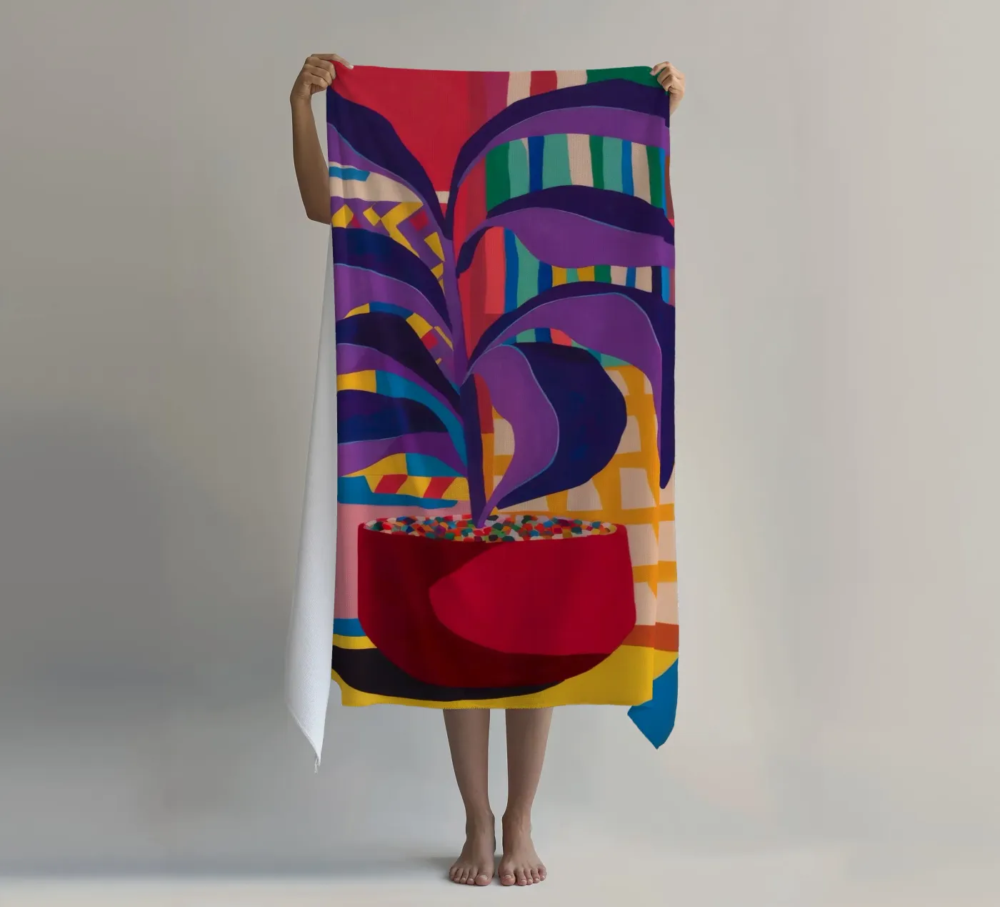 Shadow Leaf Solitude beach towel by Zep Layers