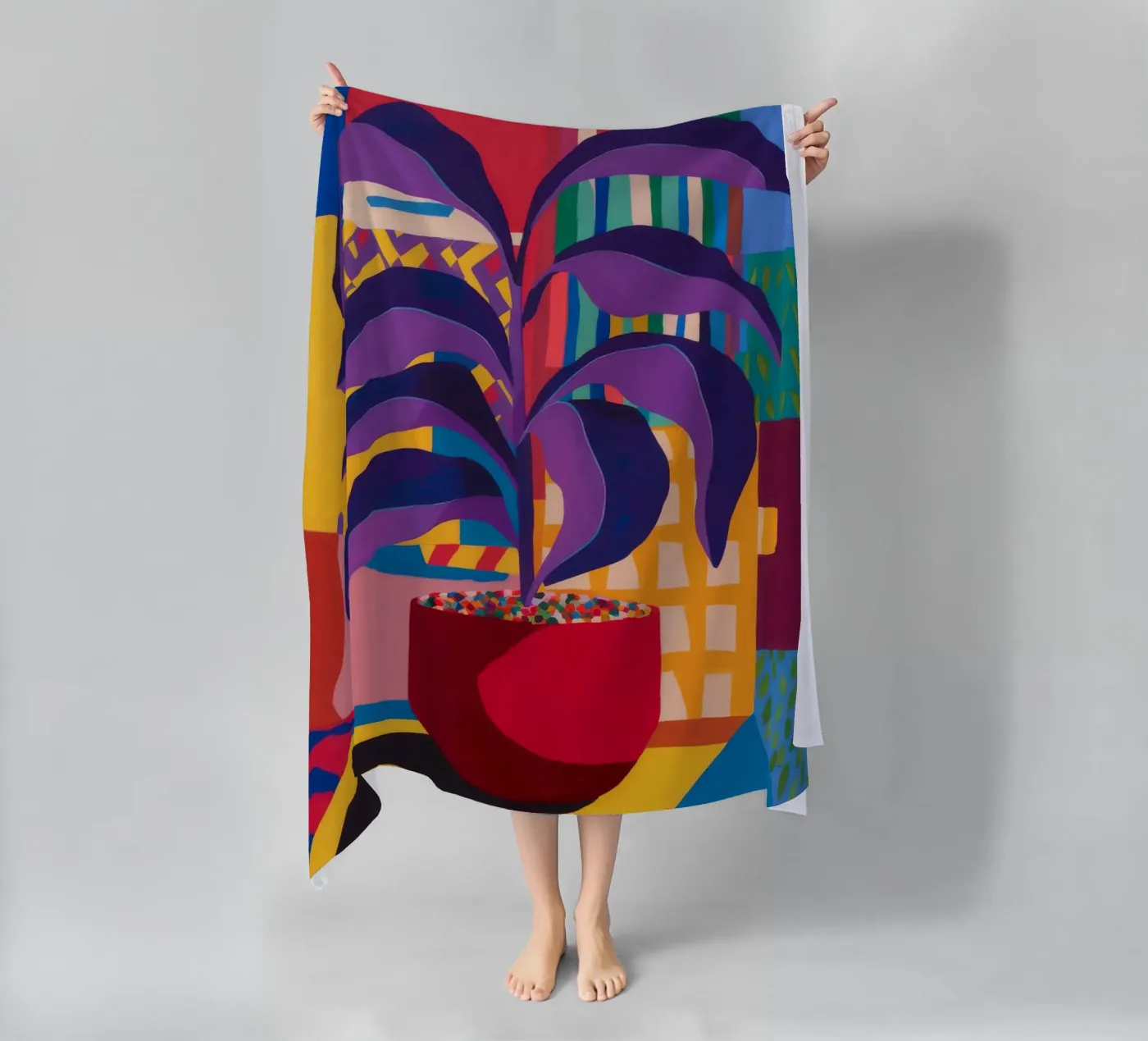 Shadow Leaf Solitude beach towel by Zep Layers