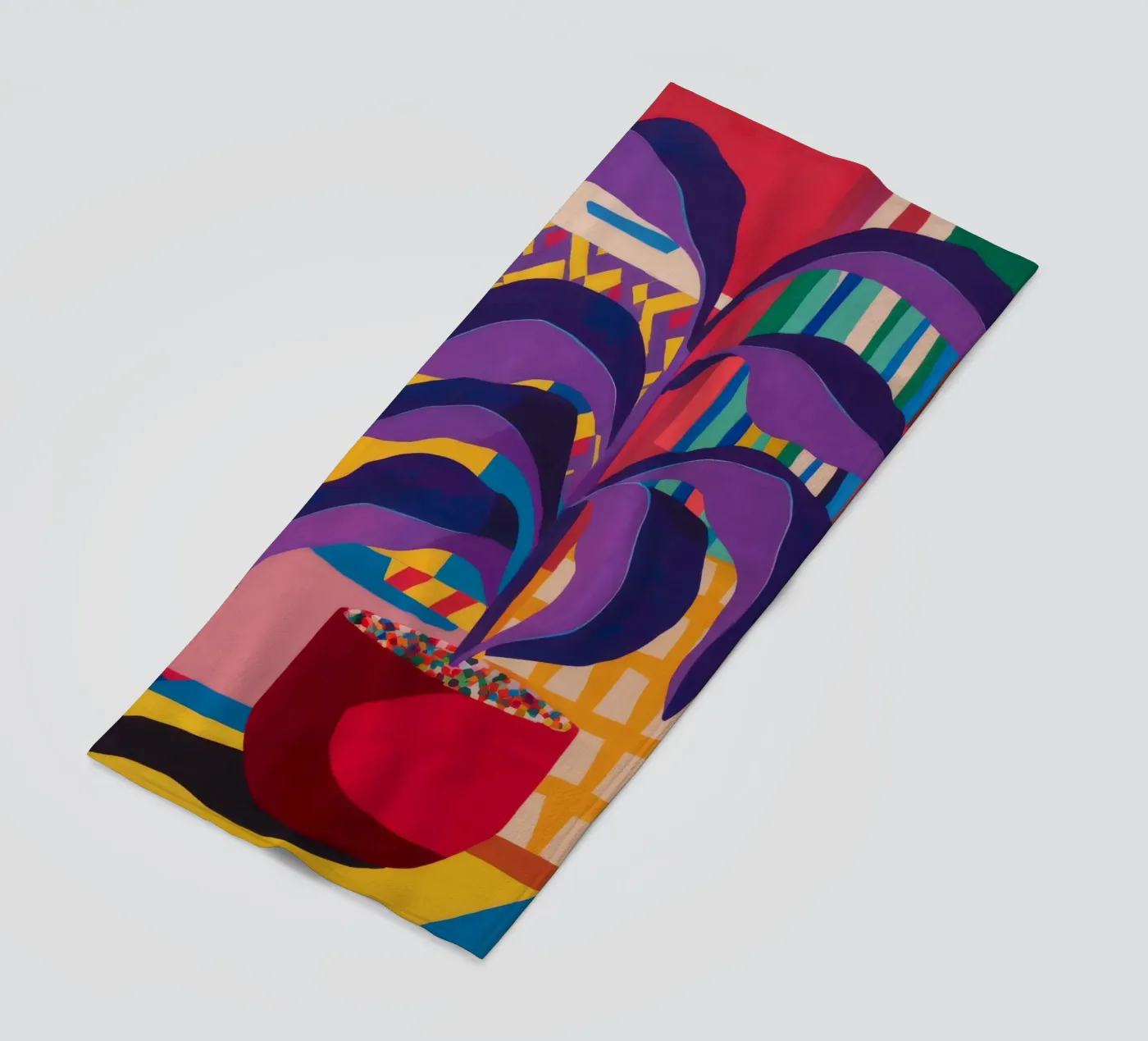 Shadow Leaf Solitude beach towel by Zep Layers