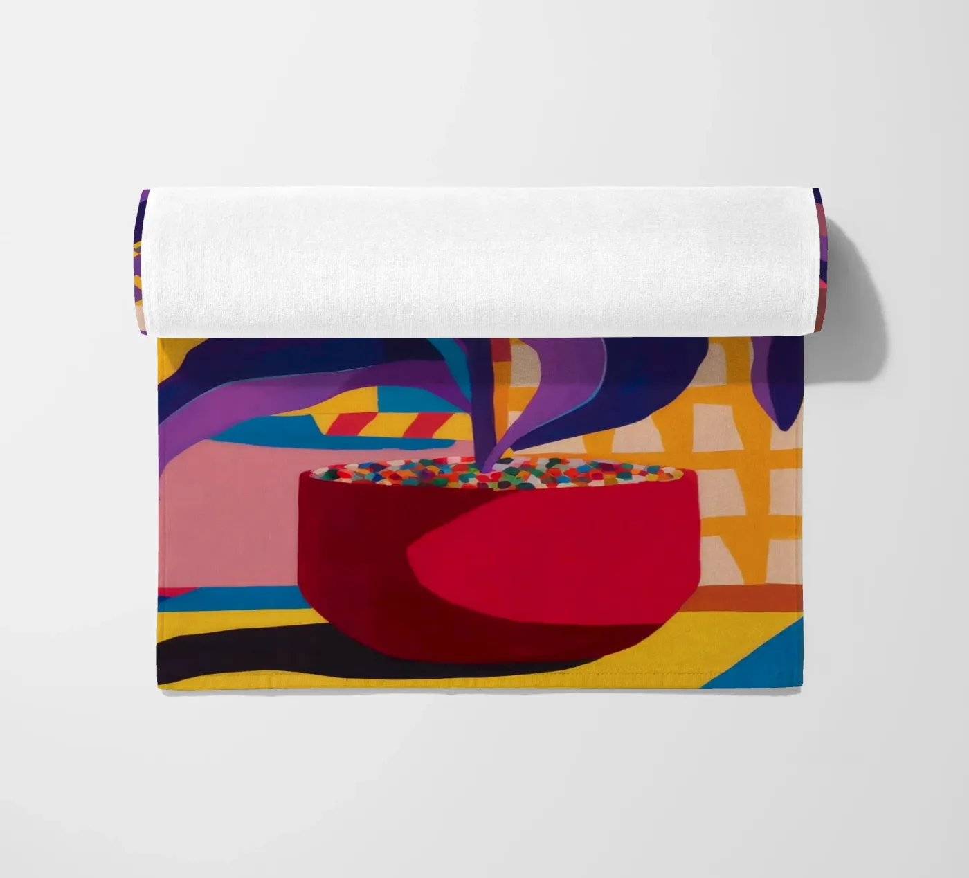 Shadow Leaf Solitude beach towel by Zep Layers