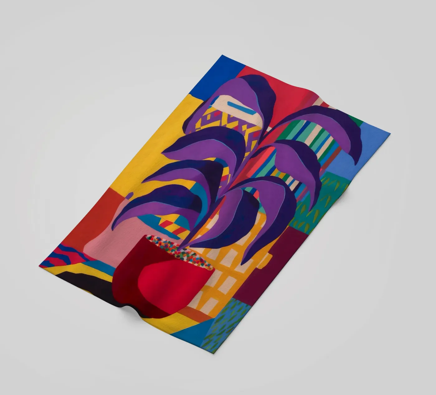 Shadow Leaf Solitude beach towel by Zep Layers