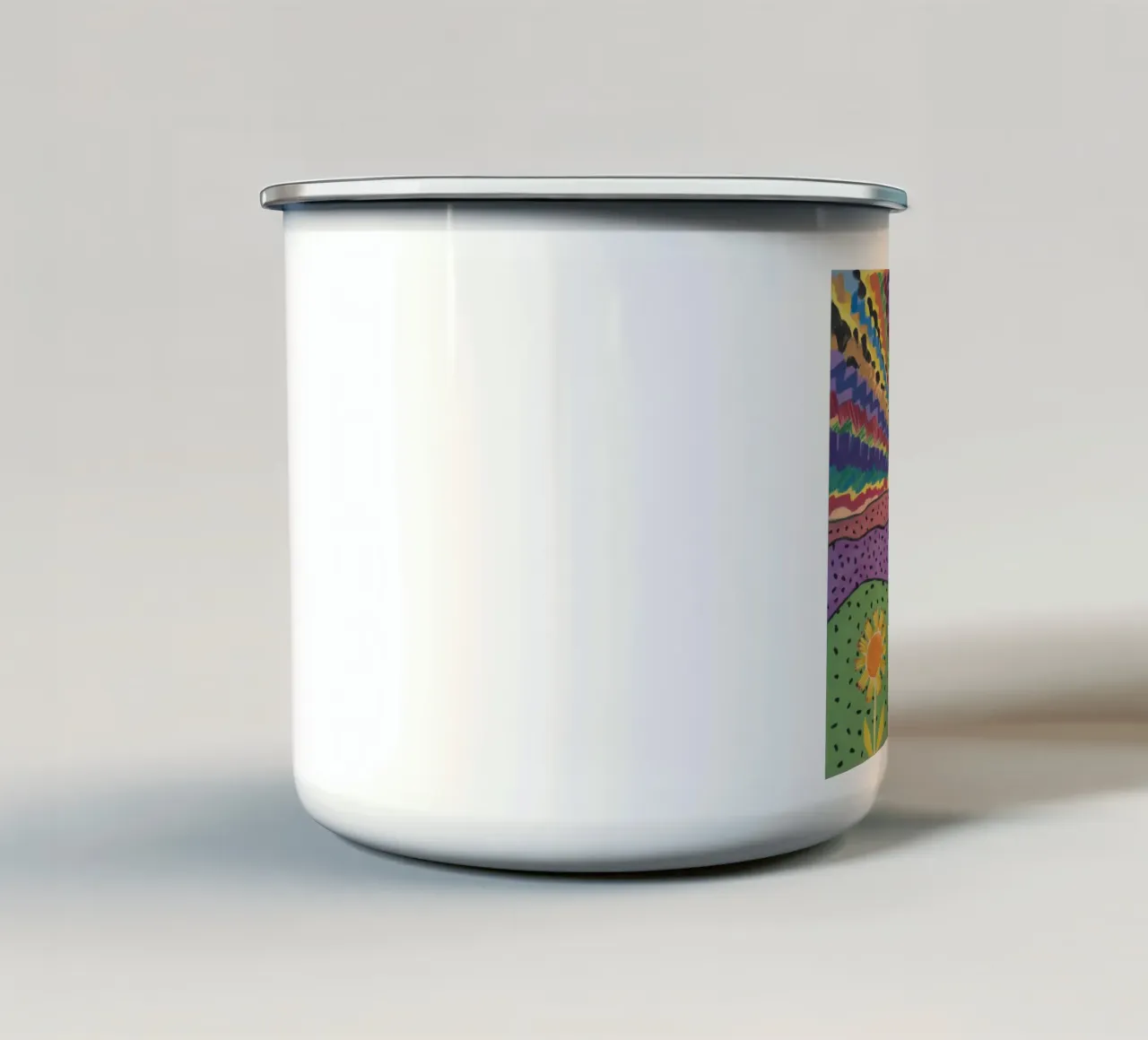 Magia del prato all'alba tazza in smalto da Zep Layers
