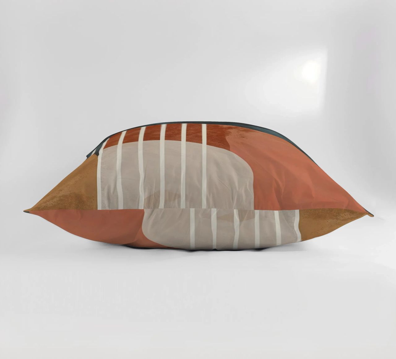 forme geometriche linee ad arco colori pastello curve arco astratto cuscino da Gloria A Kifyuk