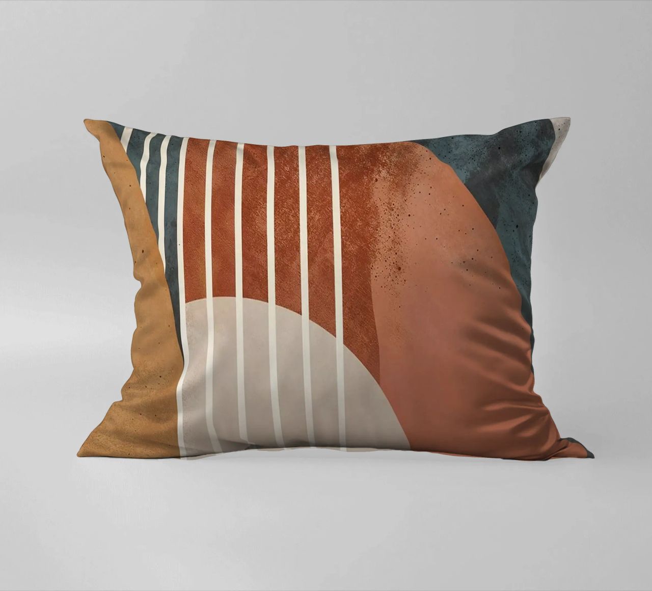 forme geometriche linee ad arco colori pastello curve arco astratto cuscino da Gloria A Kifyuk