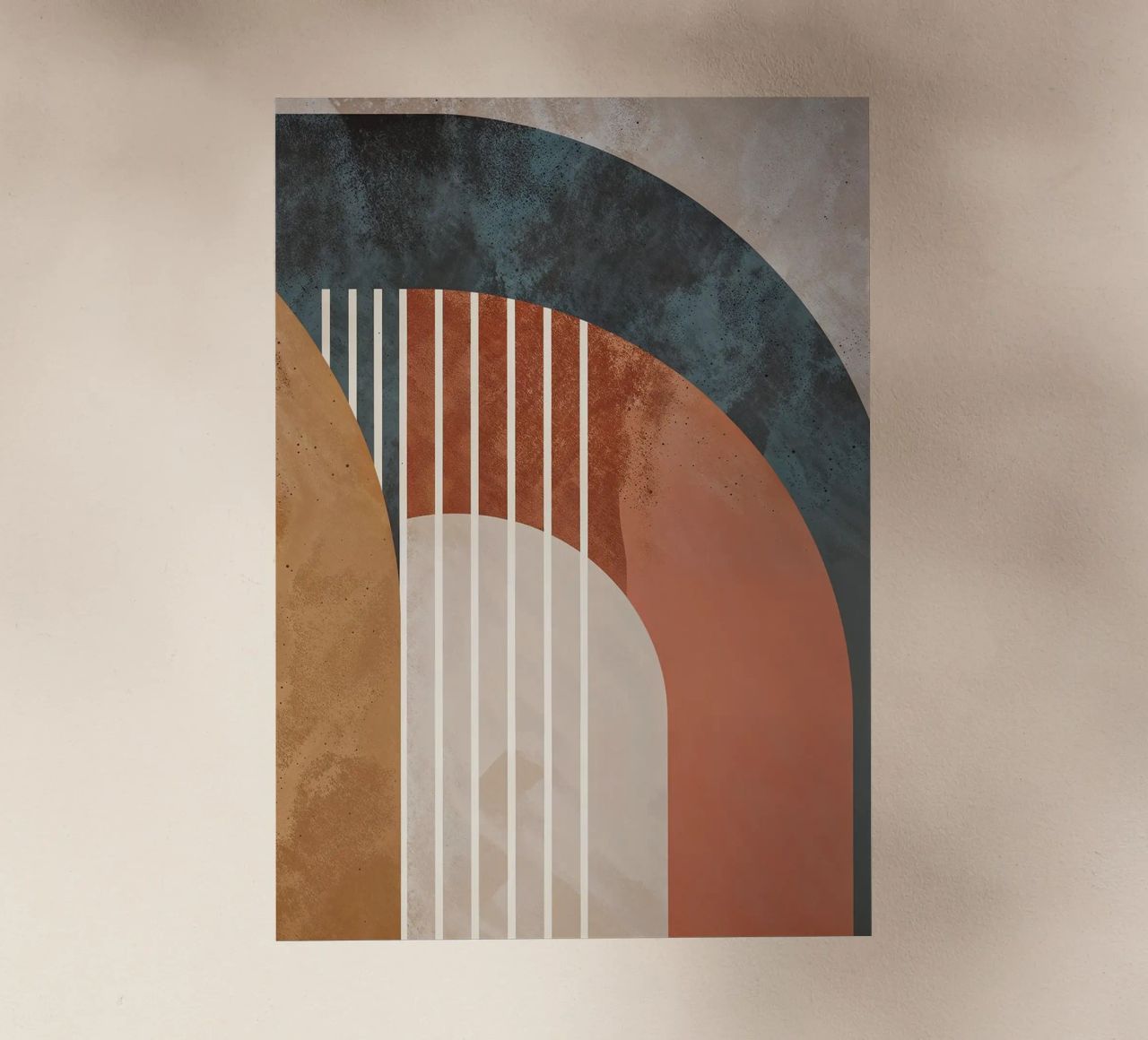 forme geometriche linee ad arco colori pastello curve arco astratto pellicola backlit da Gloria A Kifyuk