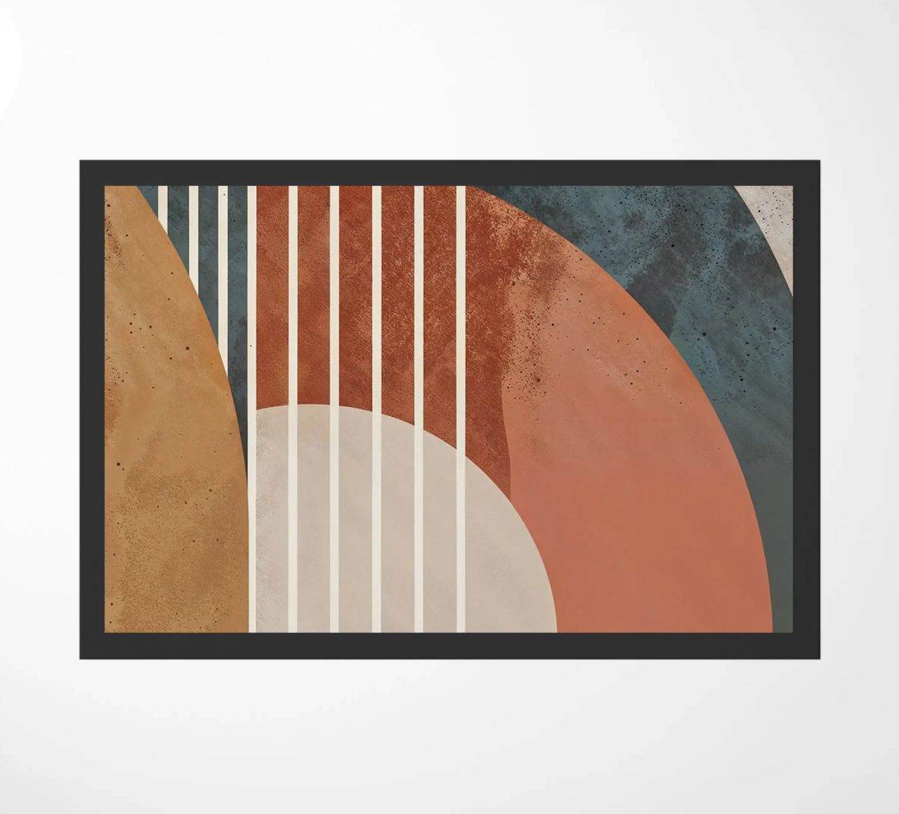 forme geometriche linee ad arco colori pastello curve arco astratto zerbino da Gloria A Kifyuk