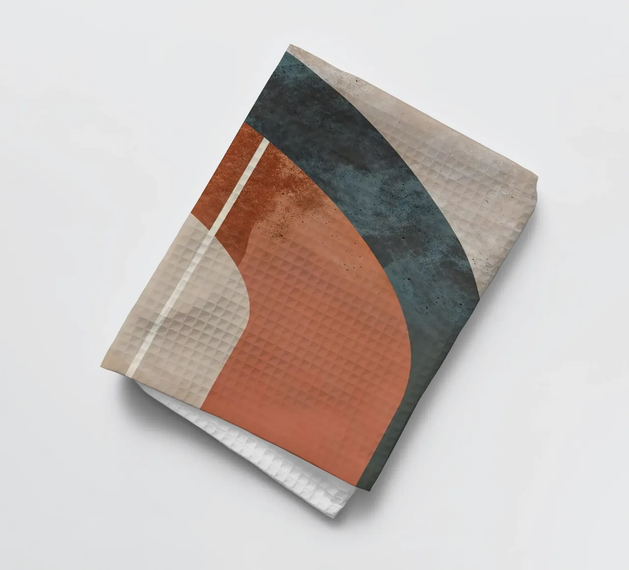 forme geometriche linee ad arco colori pastello curve arco astratto canovaccio da cucina da Gloria A Kifyuk
