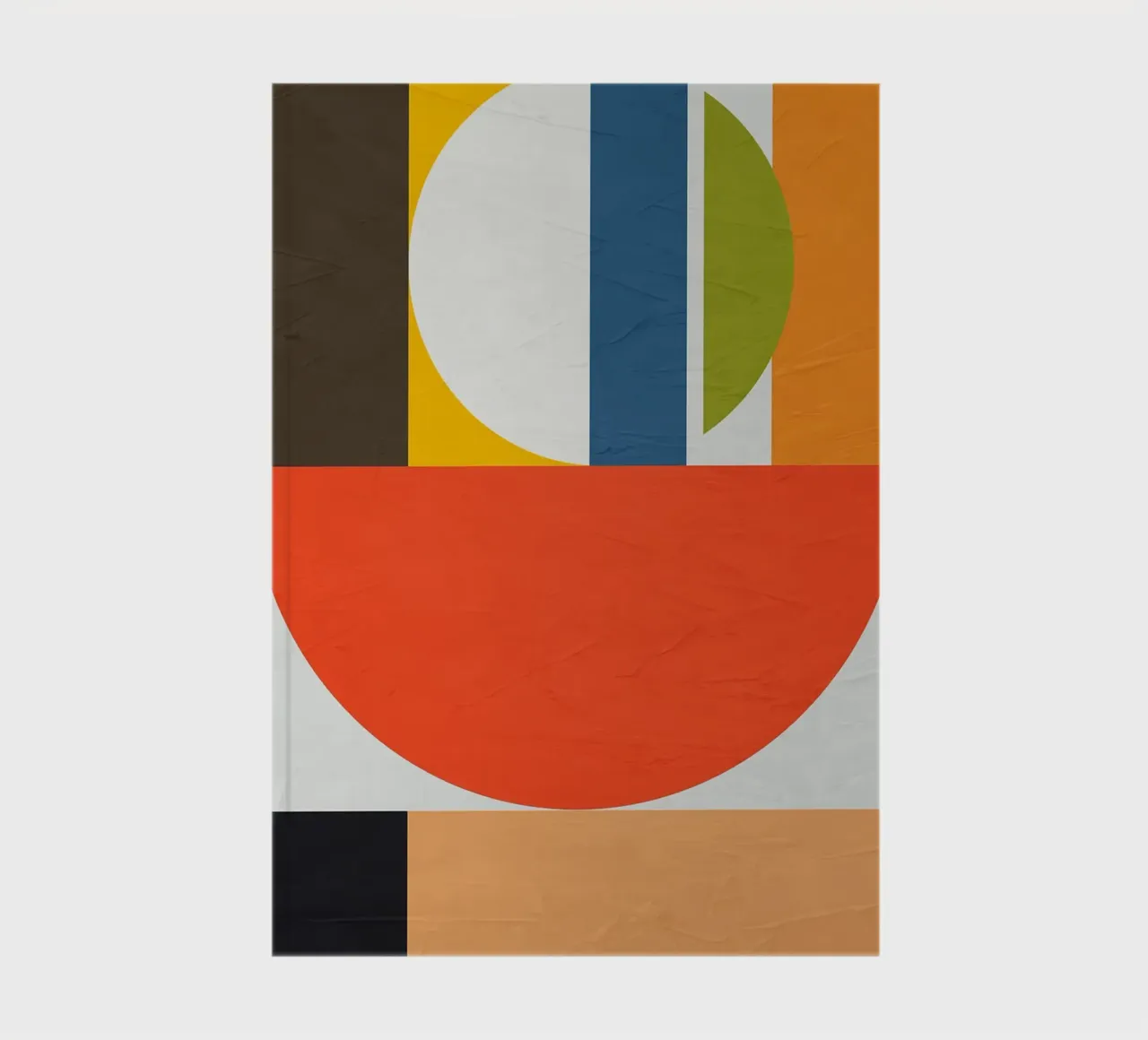 geometric shapes circle half-circle rectangles lines color b notebook by Gloria A Kifyuk
