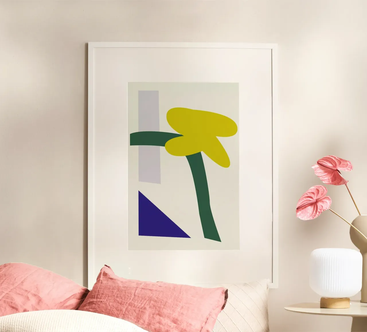 Abstrakt poster con telaio in legno da Helena Ravenne