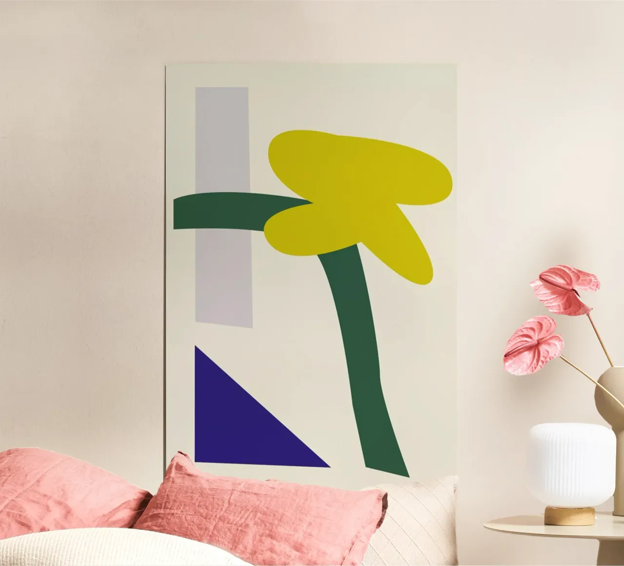 Abstrakt poster con telaio in legno da Helena Ravenne