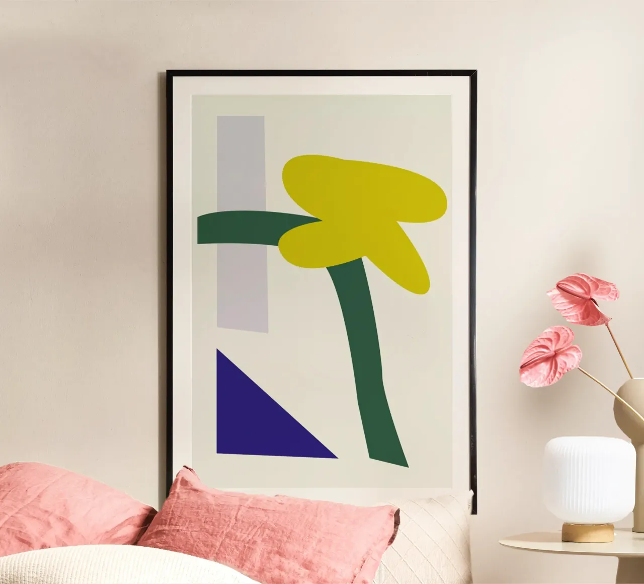 Abstrakt poster con telaio in legno da Helena Ravenne