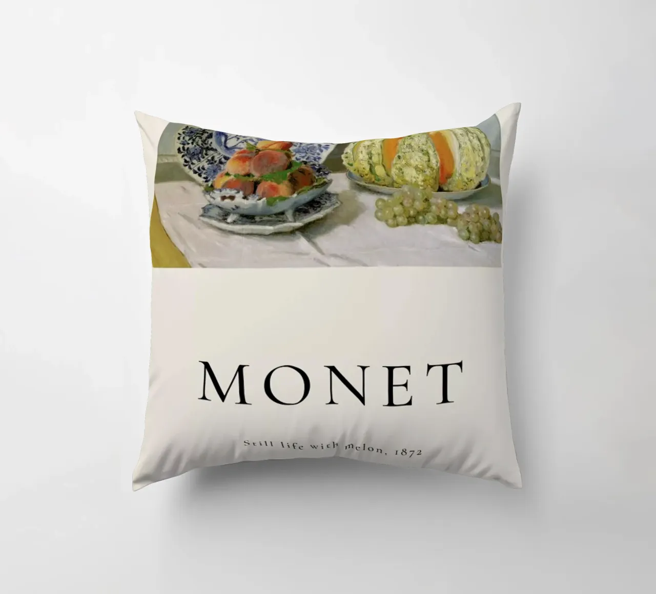 Monet - Still Life with Melon cuscino da ARTOTHEK