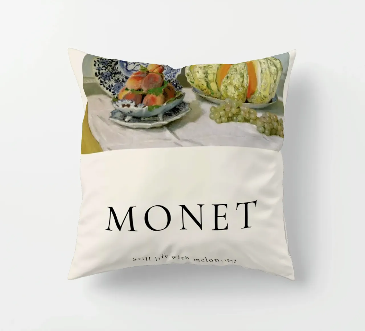 Monet - Still Life with Melon cuscino da ARTOTHEK