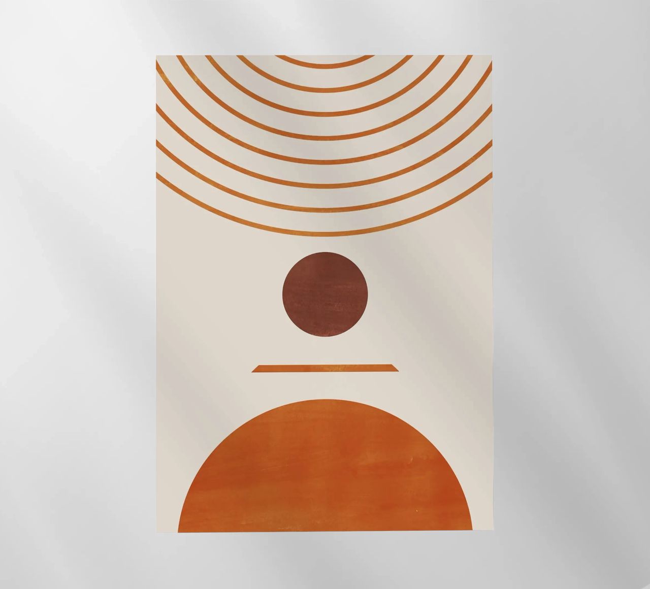 cerchio semicerchio linee curve forme geometriche arancio marrone pellicola backlit da Hien T Huynh