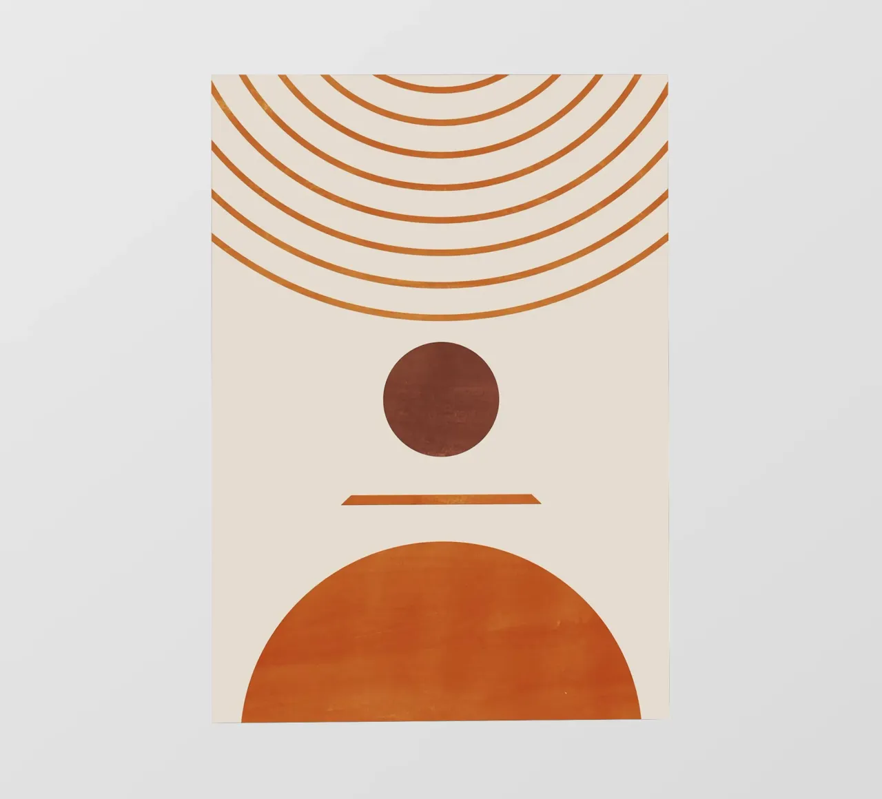 Kreis Halbkreis Linien Kurve geometrische Formen orange braun Backlit Folie von Hien T Huynh