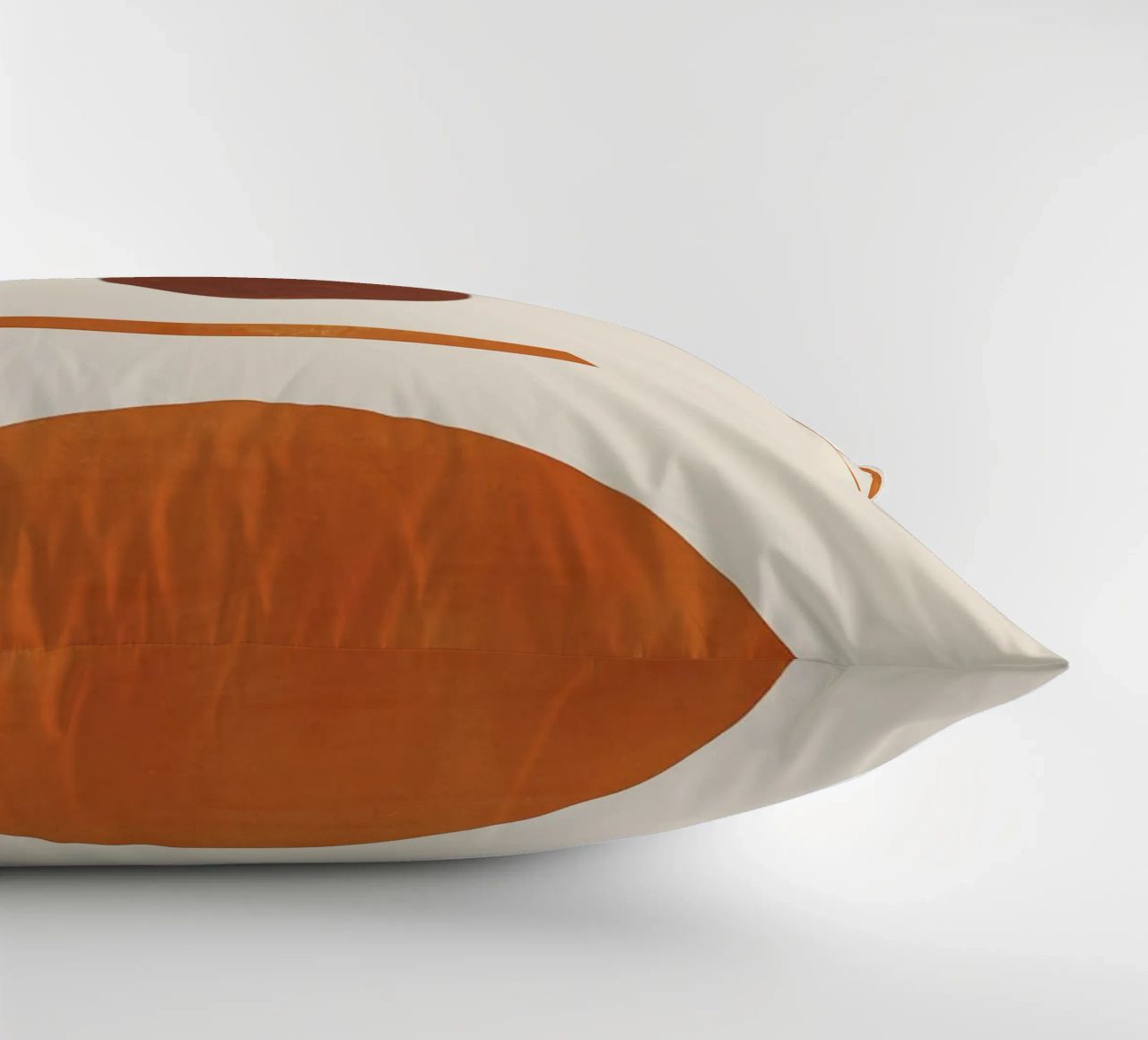 cerchio semicerchio linee curve forme geometriche arancio marrone cuscino da Hien T Huynh