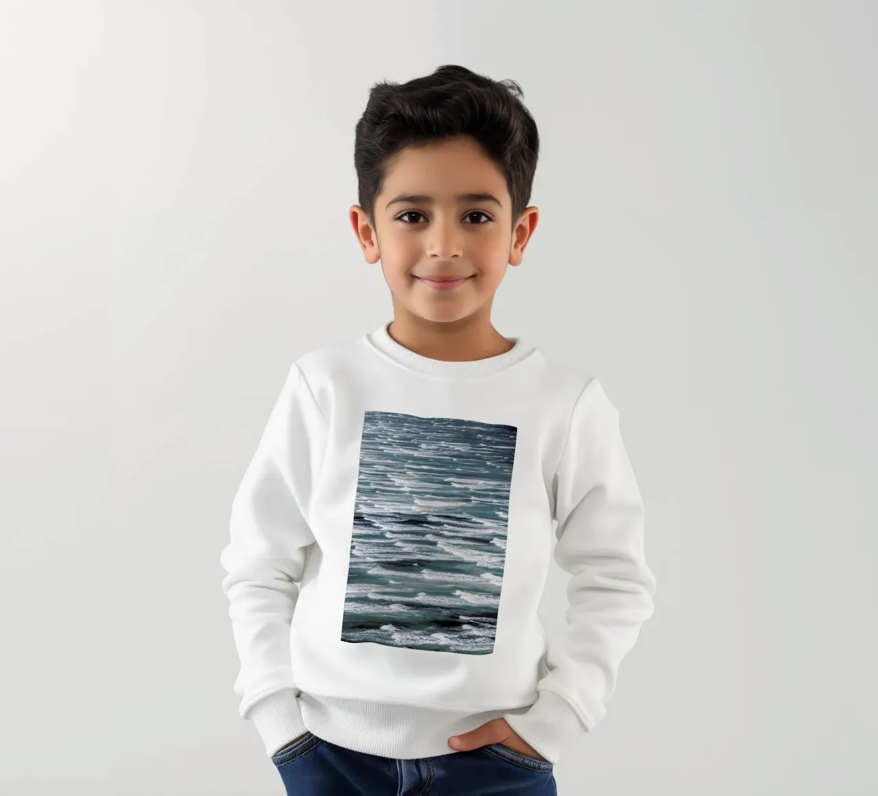 Infinite Waves 02 Kinder Sweatshirt von Shot By Clint