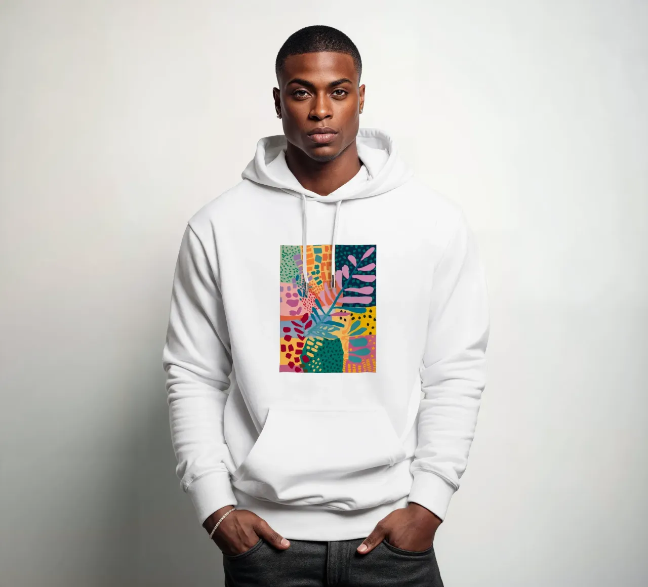Patchwork Garden Flow hoodie by Zep Layers