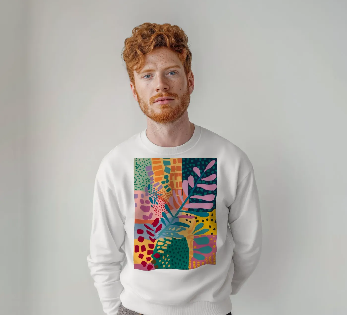 Patchwork Garden Flow sweatshirt by Zep Layers