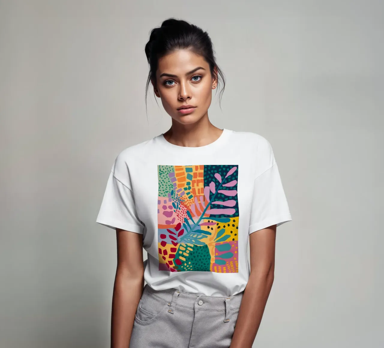 Flusso del giardino patchwork t-shirt da Zep Layers