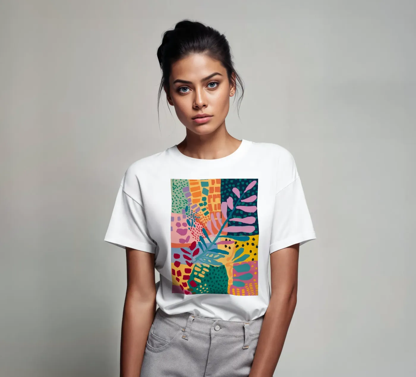 Flusso del giardino patchwork t-shirt da Zep Layers