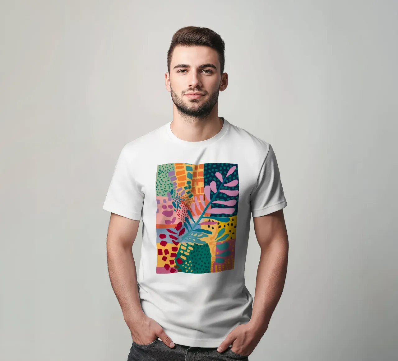 Flusso del giardino patchwork t-shirt da Zep Layers