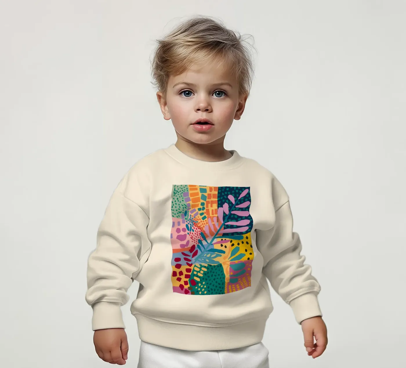 Patchwork Garden Flow baby sweatshirt van Zep Layers