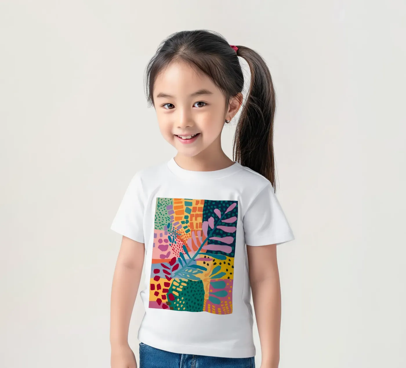 Patchwork Tuinstroom kinder t-shirt van Zep Layers