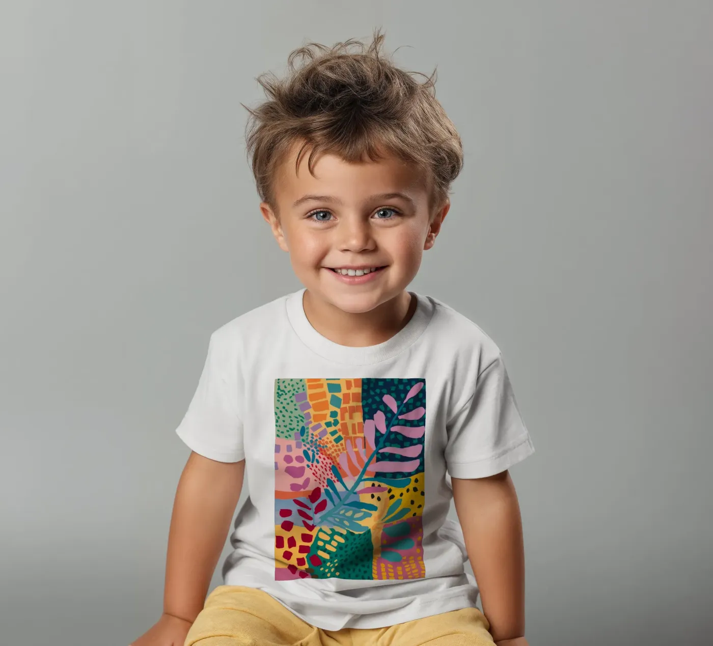 Patchwork Tuinstroom kinder t-shirt van Zep Layers