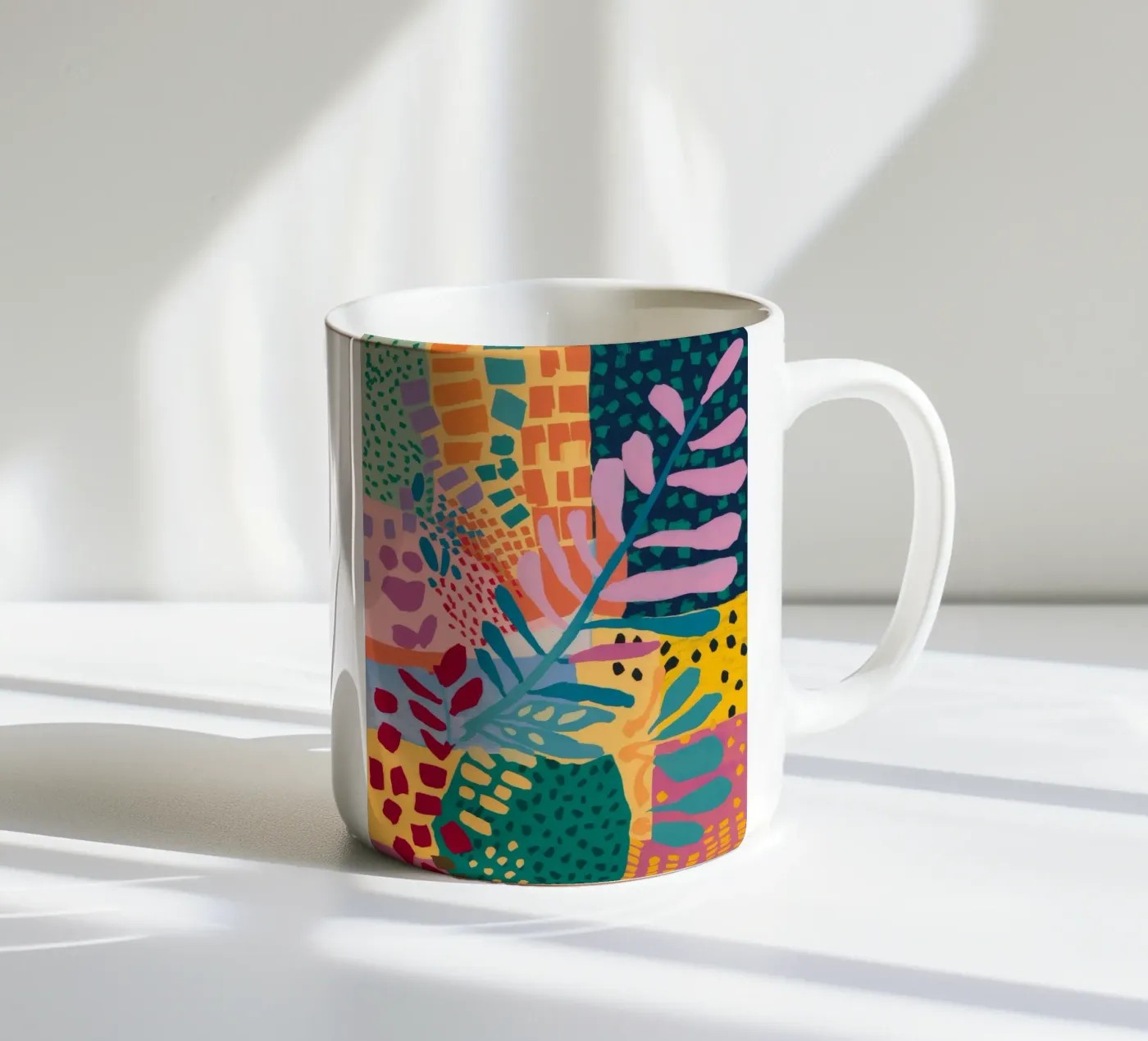 Patchwork Garden Flow ceramic mug by Zep Layers